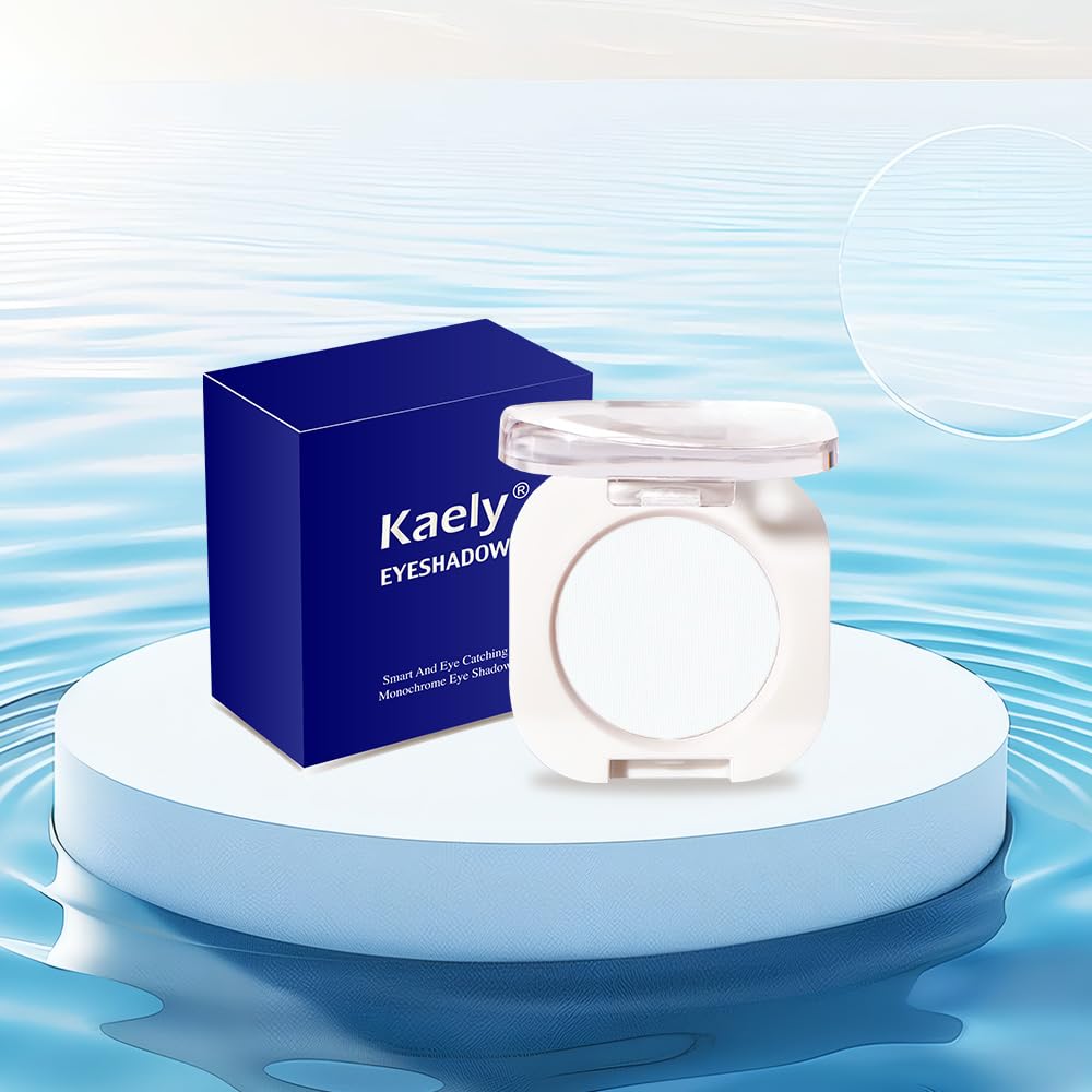 Single Matte Eye Shadow Palette Makeup, White Matte Eyeshadow for Women Halloween Birthday Party Wear, Monochrome Eye Shadow Makeup, Pigmented Waterproof Sombras Para Ojos, 26