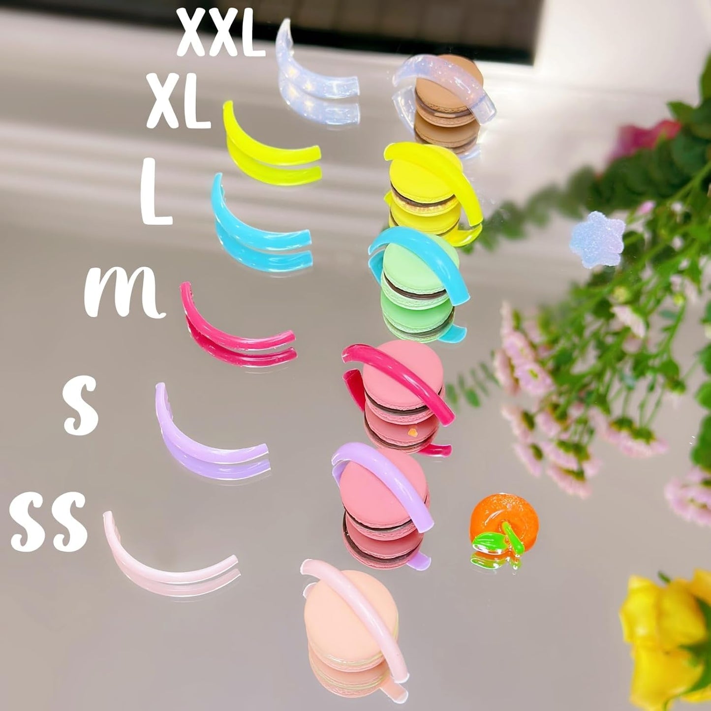 Eyelash Perm Pads Lash Lift Rods Lollipop Eyelash Perm Silicone Pads 6 Sizes Reusable Soft Lash Lift Pads Shield for Different Length Eyelashes Perfect Lifting (colorful)