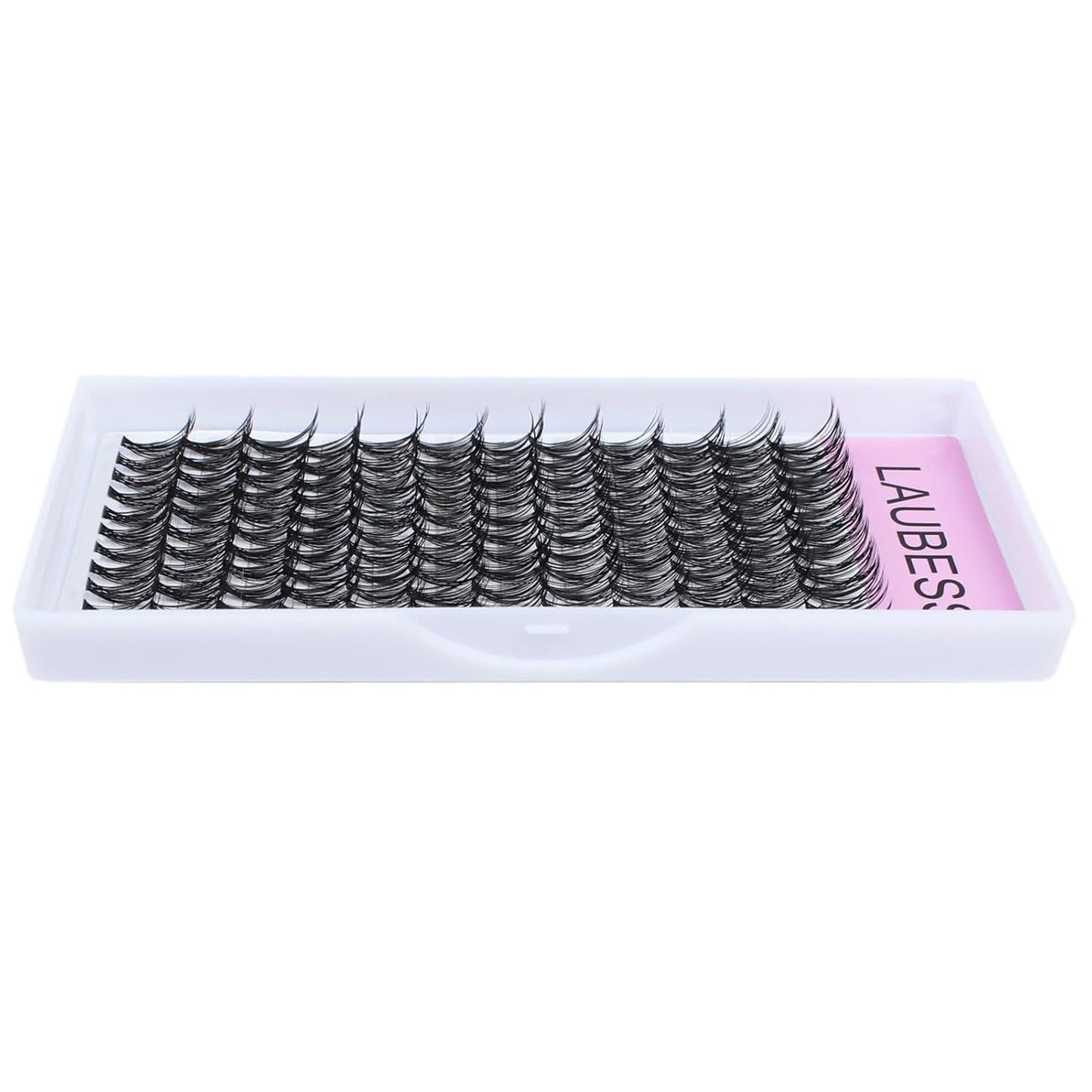 Eyelash Clusters LAUBESS Lash Clusters Individual Lashes Cluster Eyelash Extensions DIY at Home Waterproof Cluster Lashes (30D-D-12)