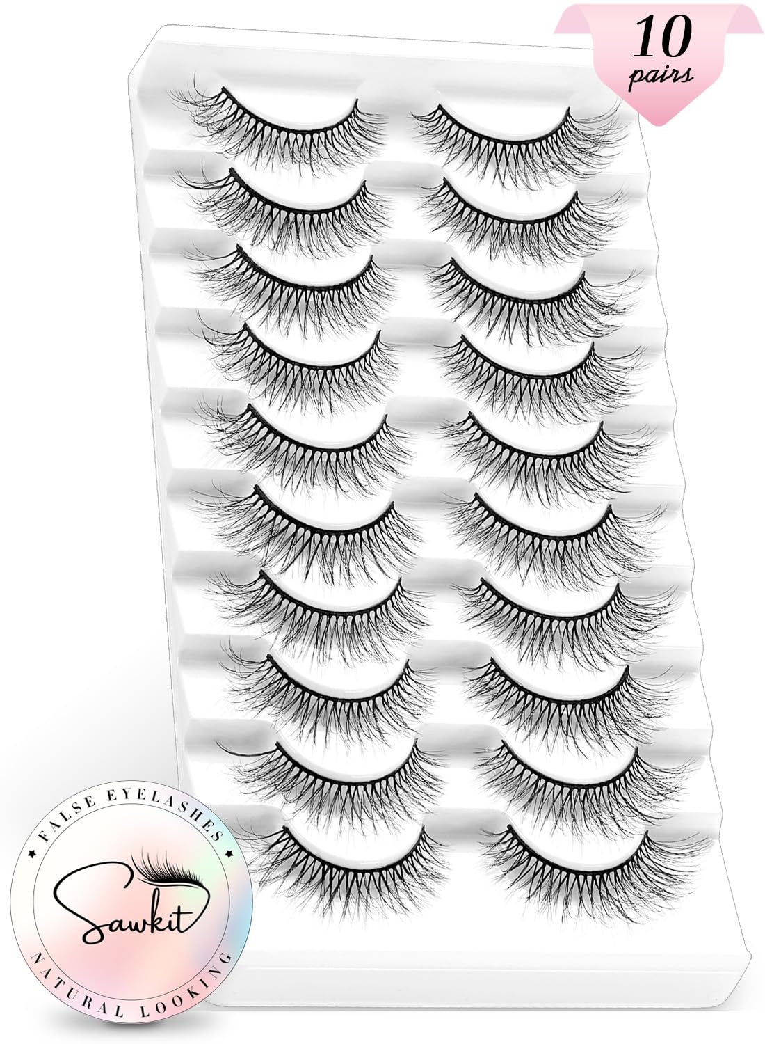 Classic Fake Eyelashes 6-14mm Lash Extensions – Luxurious Natural Mink Lashes Eyelash Extensions – Comfortable and Easy to Apply – High-End Fiber Lashes for Superior Volume