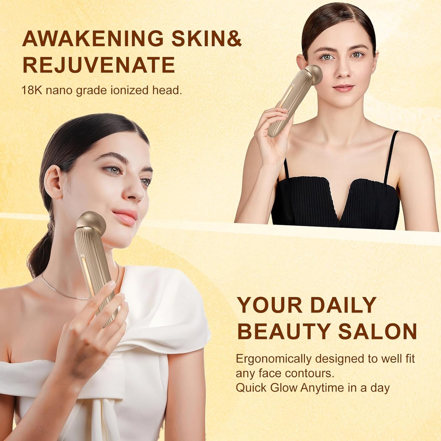 Microcurrent Facial Device,Radio Frequency Skin Tightening Face Machine Treatment of Facial Wrinkles and mild to Moderate inflammatory