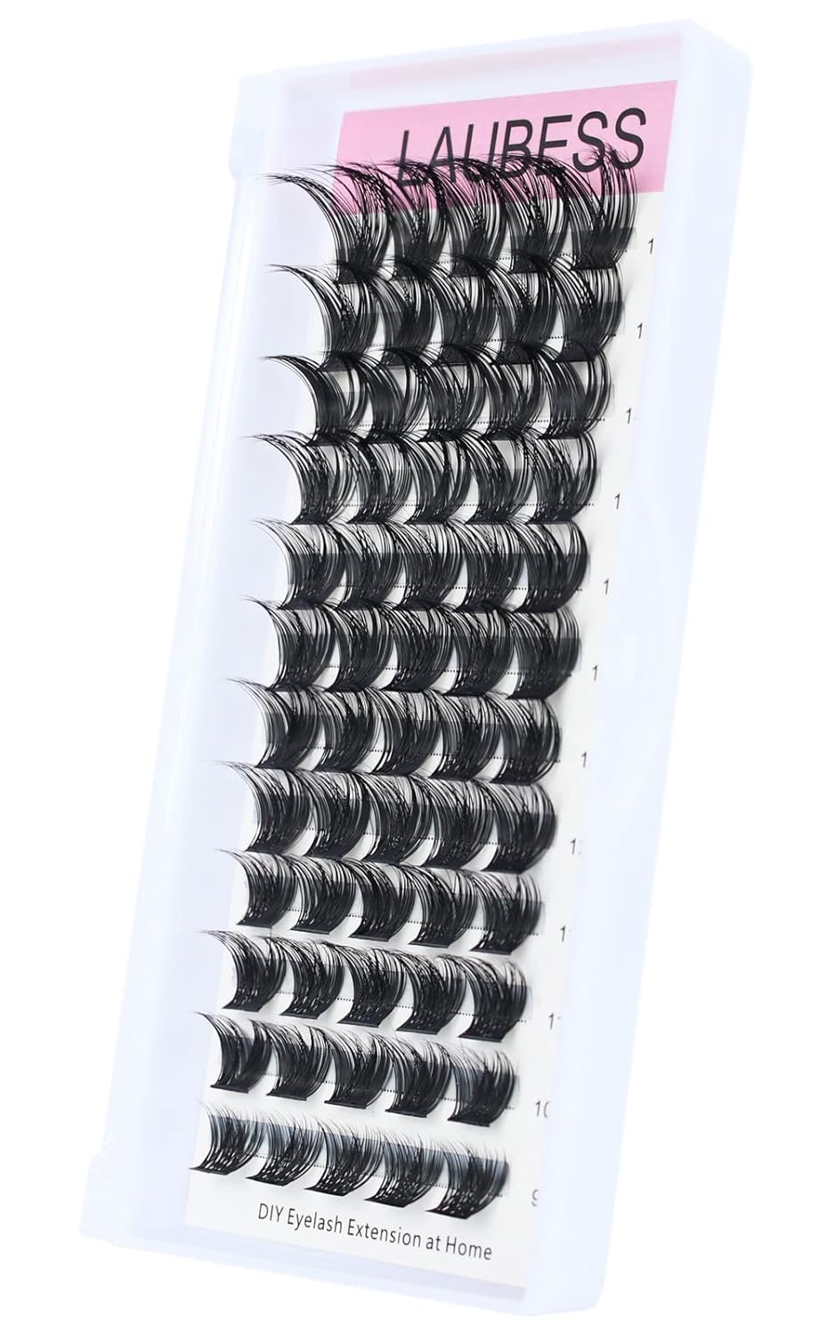 Cluster Lashes Mixed Length Individual Lashes D Curl Lash Clusters Volume Eyelash Clusters DIY Lash Extension Kit Fluffy Cluster Eyelash Extensions (02-0.07D, 9-16mm)
