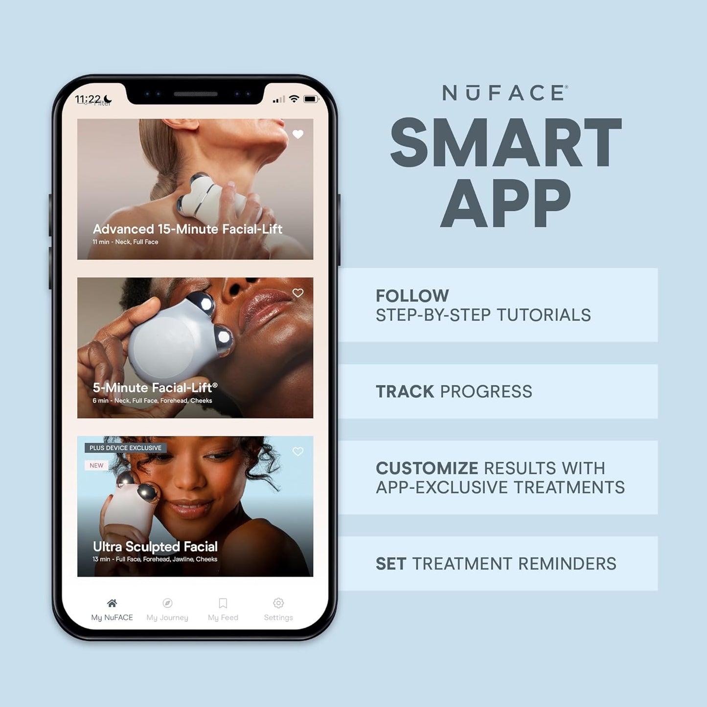 NuFACE MINI+ Microcurrent Facial Device Kit - FDA Cleared Face Sculpting & Skin Tightening Device to Contour, Lift & Tone + Microcurrent Gel Activator & Silk Creme - Violet Dusk