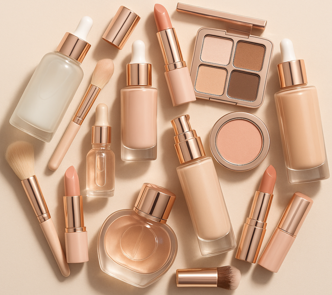 circle photo of beauty products and make it real