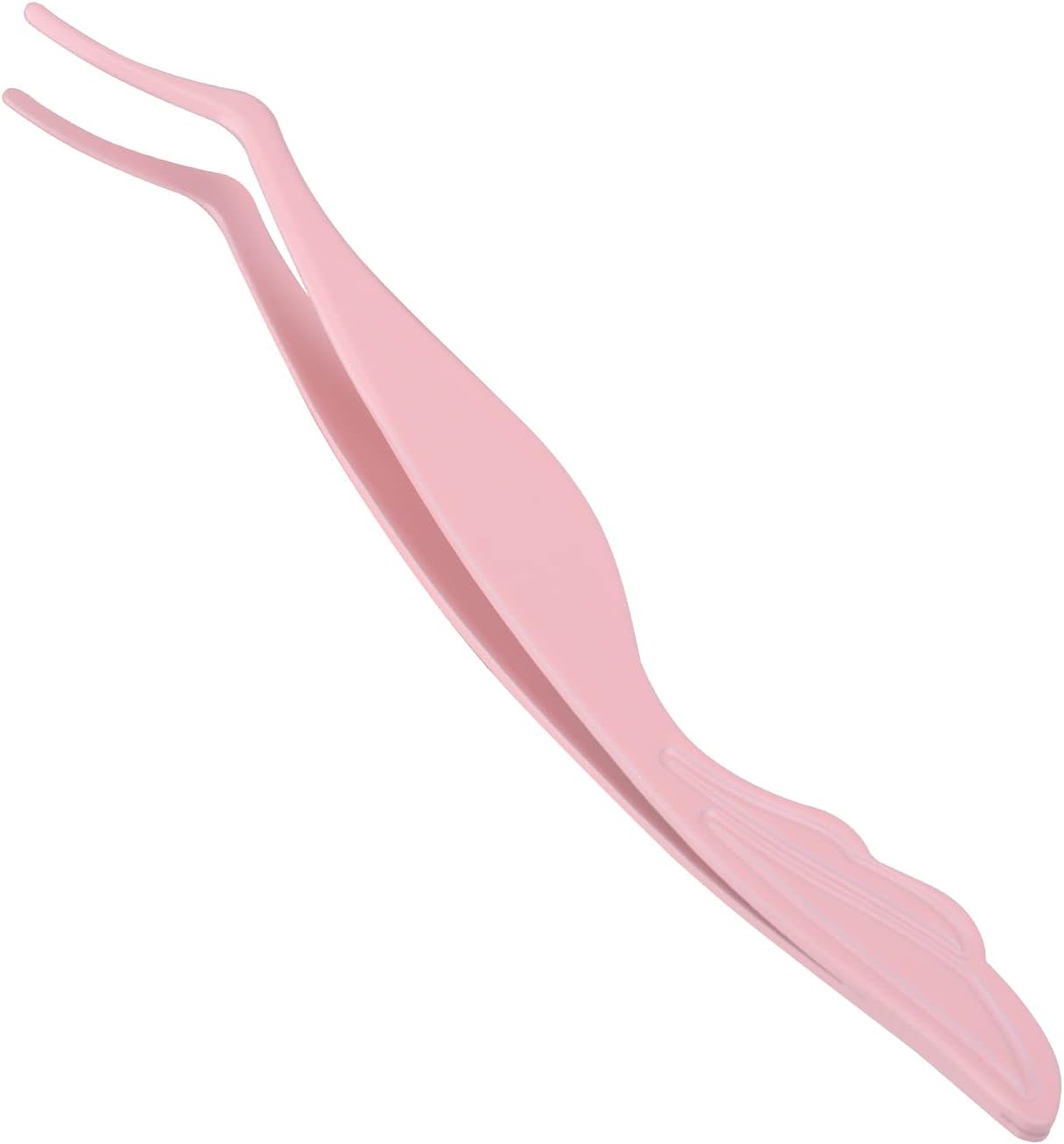 Pretty memory Eyelash Applicator Tool DIY False Curved Eyelash Extension Tweezer for Volume Lashes Application and Removal, Pink