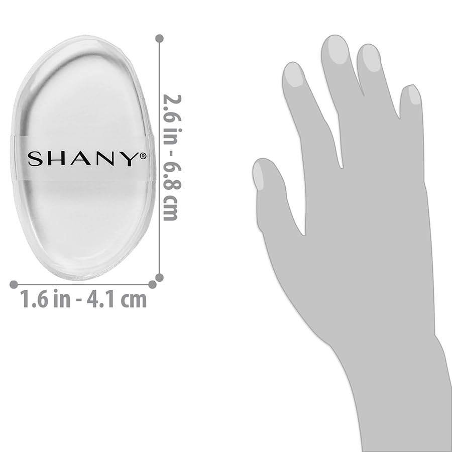 SHANY Stay Jelly Silicone Sponge - Clear & Non-Absorbent Makeup Blending Sponge for Flawless Application with Foundation - OVAL