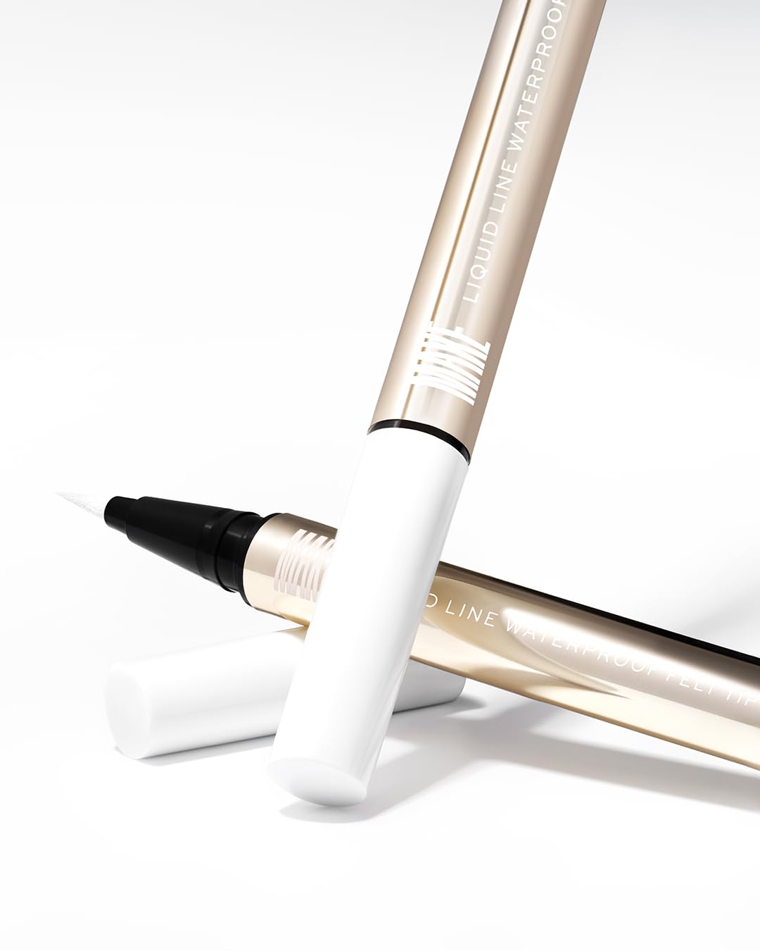 MAKE Beauty Liquid Line Waterproof Liquid Eyeliner Pen. Smudge-Proof Felt Tip for Precise Application of Lines, Wings, and Graphics. Long Lasting Eye Liner - Shade, Optical. White Eyeliner