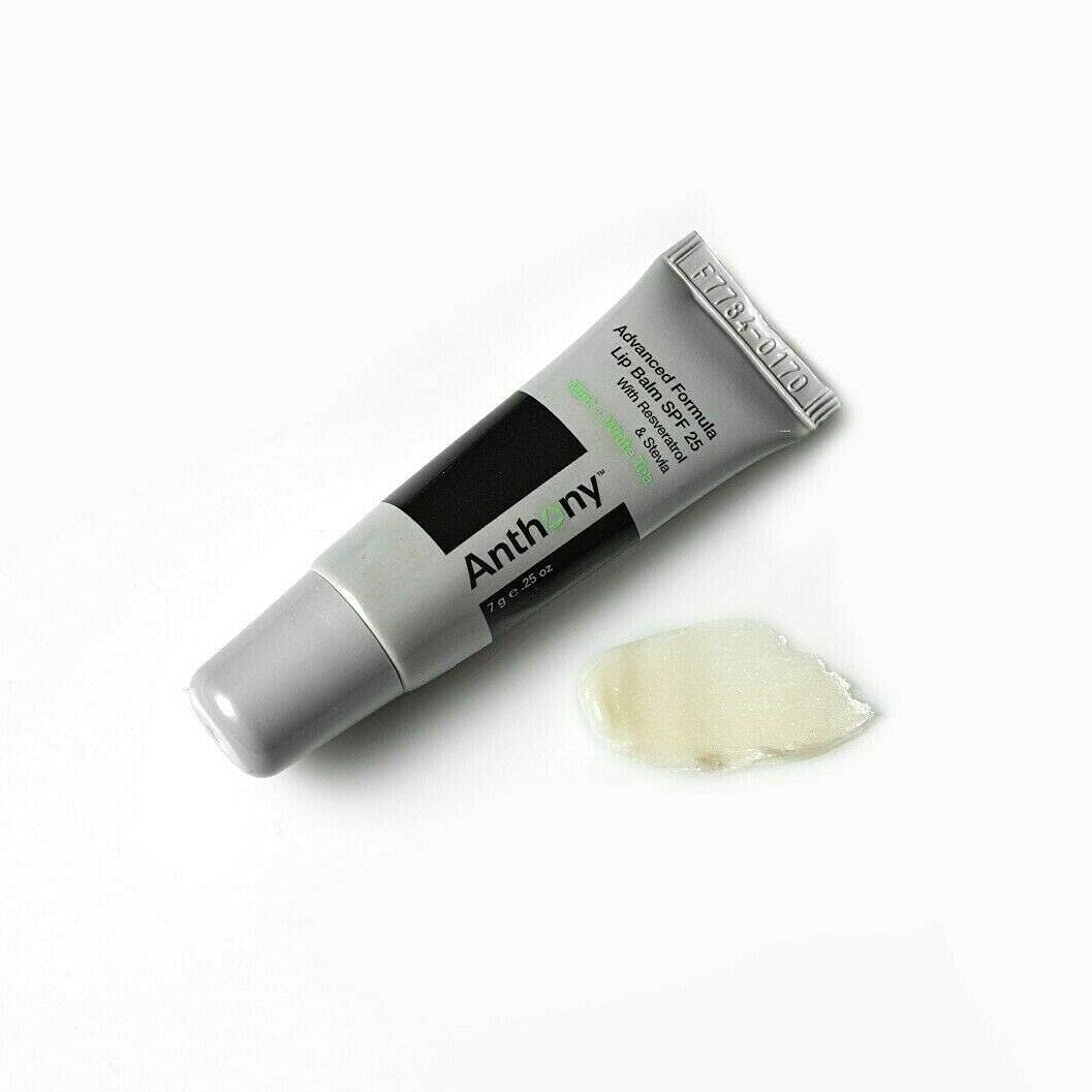 Anthony 25 SPF Lip Balm with Sunscreen for Lips – Contains Green Tea Extract, Shea Butter & Vitamin E – Moisturizing Repair Care Treatment for Chapped & Dry Lips – Mint & White Tea Flavor