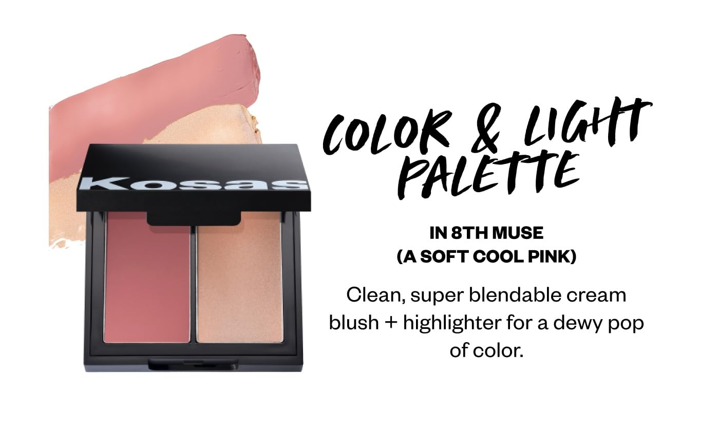 Kosas Travel Kit - lips, lashes, and cheeks. (The Ready In 5 Set)