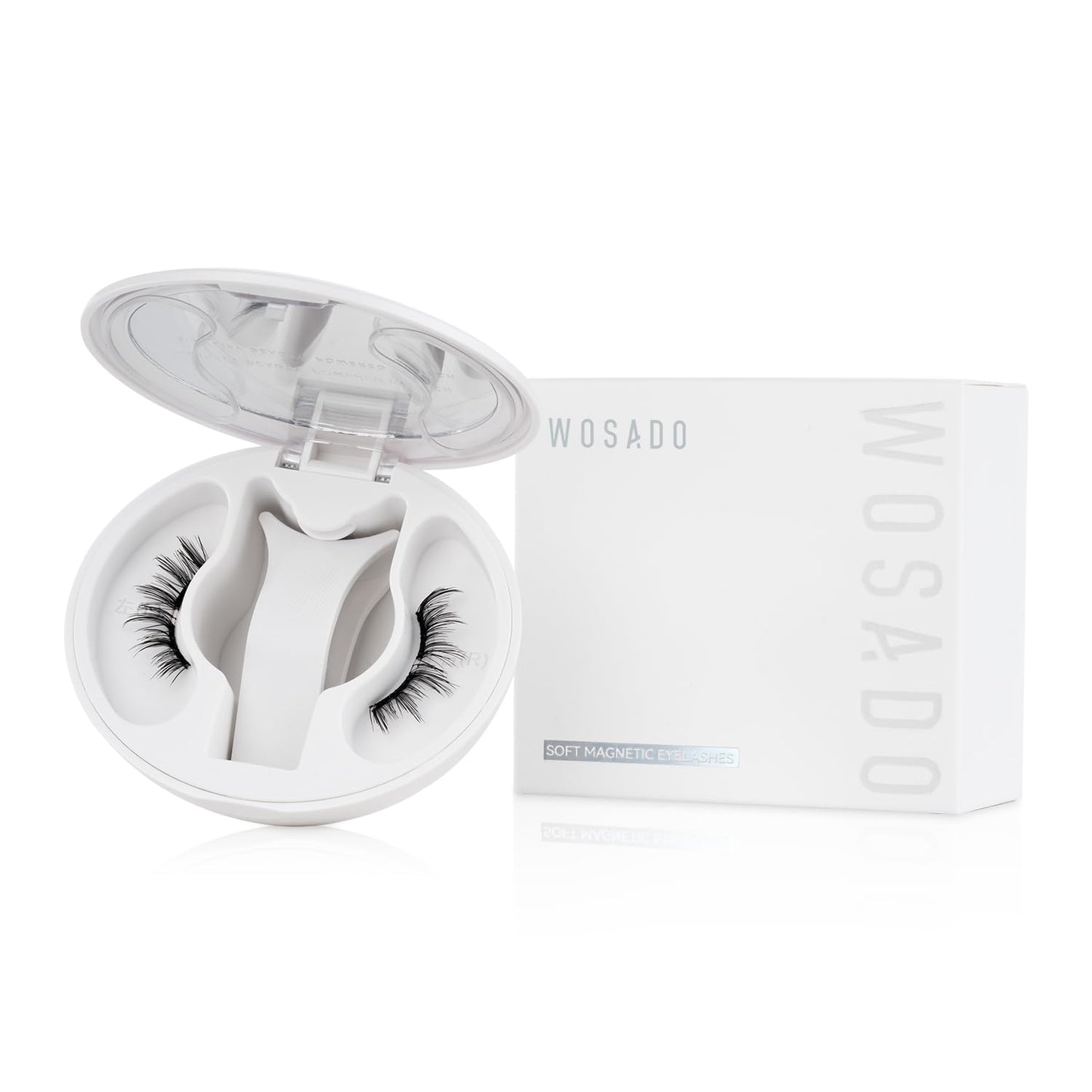 Soft Magnetic Eyelashes Kit with Applicator, No.10 Ultra Black, Reusable Glue-free Wispy Magnetic Lashes, Cruelty-free False Lashes, Waterproof, Lightweight, Suit for Heavy Makeup