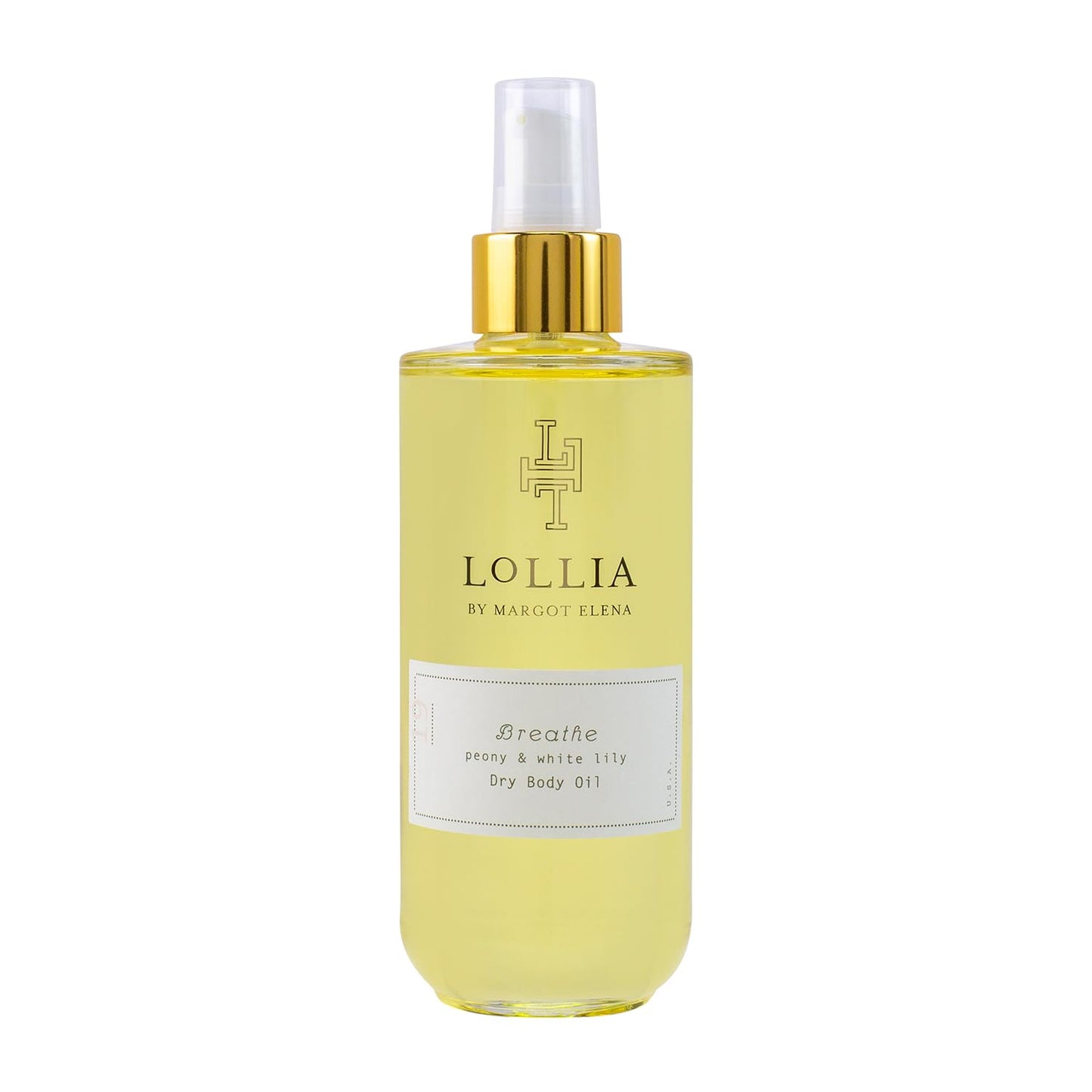 LOLLIA Breathe Dry Body Oil, 6.8 Fl. Oz. – Peony & White Lily – Women’s Scented, Moisturizing, Dry Body Oil for Women, For All Skin Types