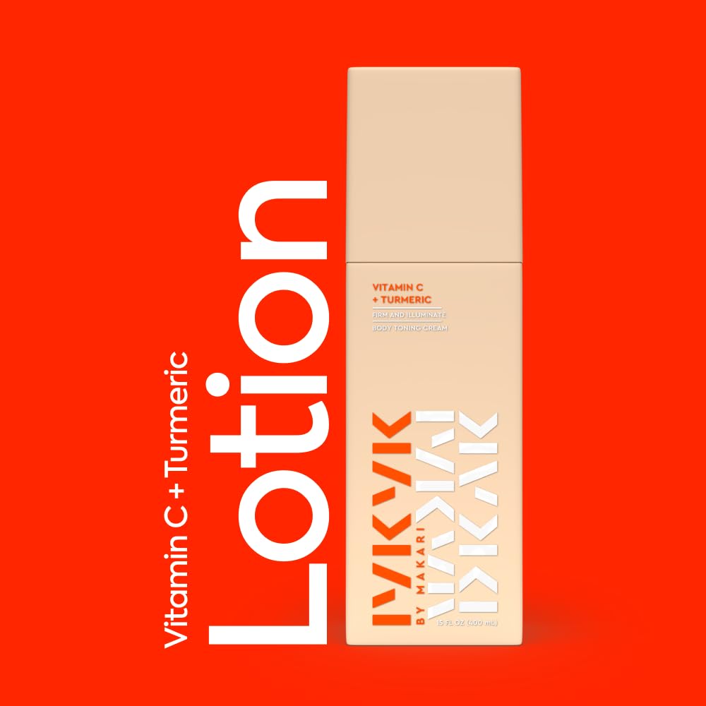 IYKYK By Makari Vitamin C + Turmeric Body Toning Cream, Lightweight Firming Body Lotion for Women, Reduces Appearance of Dark Spots for Radiant Skin, Vegan Moisturizer, No Fragrance, Paraben & Sulfate