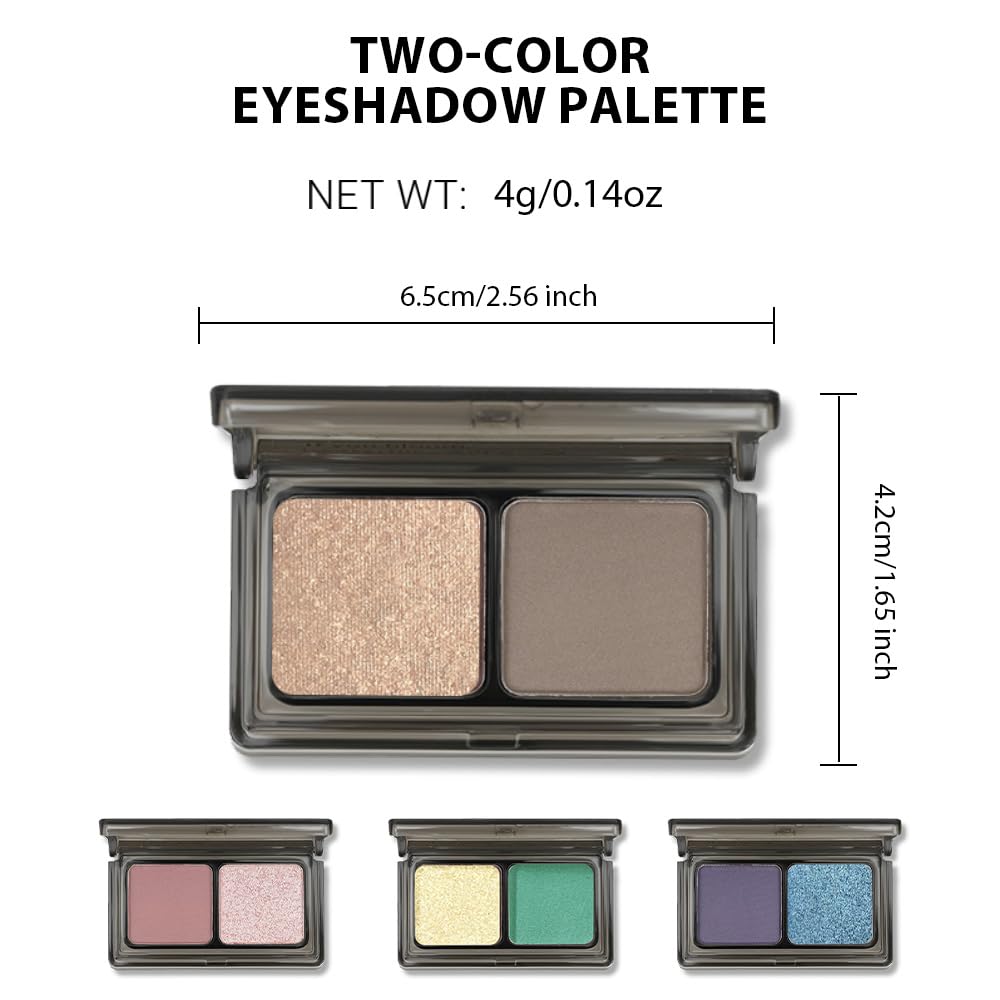 AMY'S DIARY 2 Color Shimmer Matte Eyeshadow Palette 4 pcs set – Shimmer matte Shades eye shadow for Eye Makeup, Long-Lasting & Highly Pigmented, Vegan & Cruelty-Free for woman (01+02+03+04)