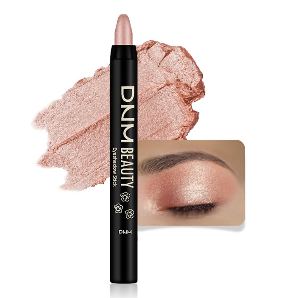 evpct Champagne Shimmer Cream Eye Shadow Brightener Sticks Set for Eyes, Champagne Shimmery Matte Pencil Eye shadow Applicator Stick Pen Palette Makeup Waterproof sombras en crema para ojos 17#