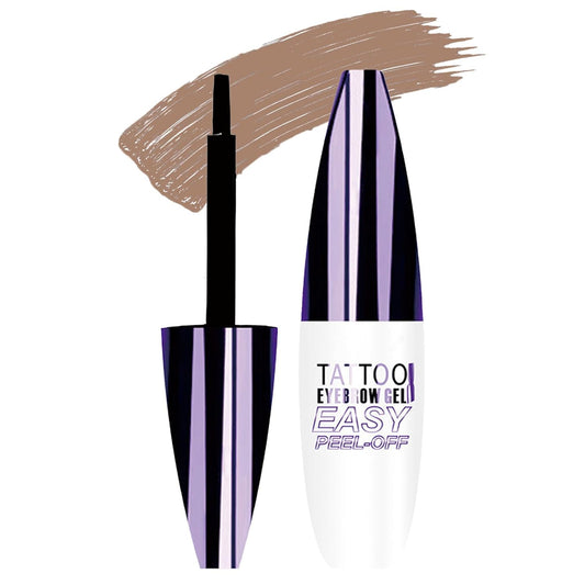 Tattoo Eyebrow Gel Easy Peel Off, Peel Off Eyebrow Tint, Easy Peel off Eyebrow Gel, Peel Off Eyebrow Tint, Waterproof & Sweatproof for All Skin Types (#2 Medium Brown)