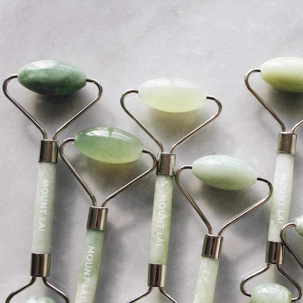 Mount Lai De-Puffing Jade Facial Roller – The Stone of Eternal Youth, Authentic Jade Face Roller for Sculpting, Soothing & Glowing Skin, Ultimate Facial Massager Tool for Self-Care Ritual
