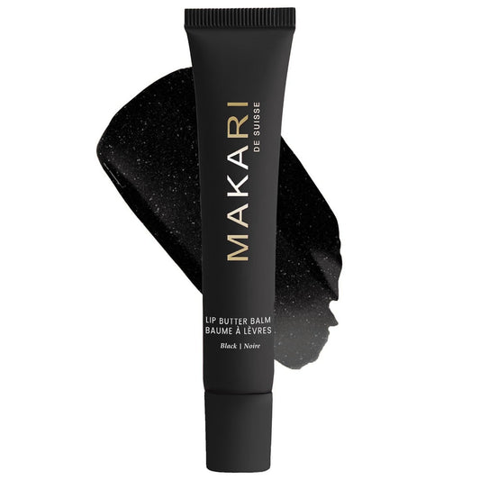 Makari Black Lip Butter Balm, Ultra-Nourishing Moisturizer for Dry, Chapped Lips, Black Flavor, Lightweight Non-Greasy Formula for Daily Hydration, All Skin Types, 0.5 oz
