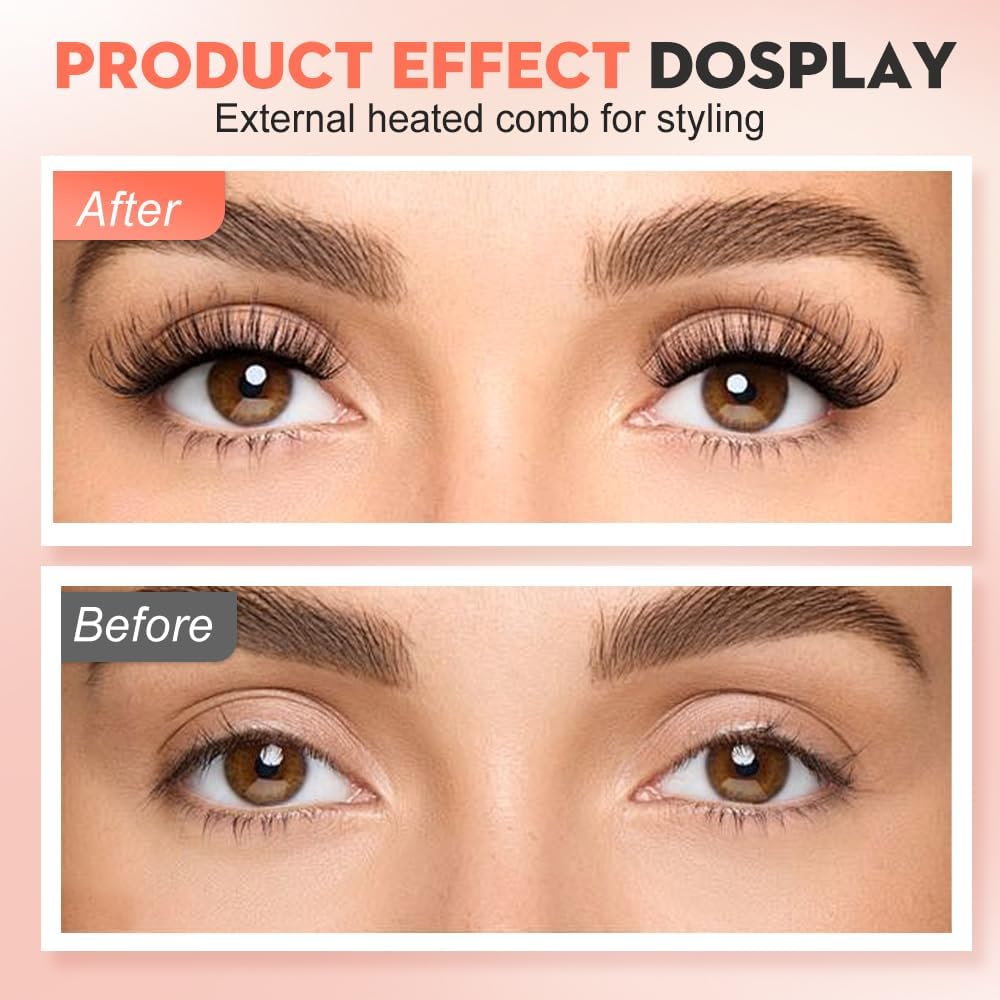 Heated Eyelash Curler, 2025 New Electric Eyelash Curler, Portable USB Type-C Makeup Tools for Travel,Women (White*2)