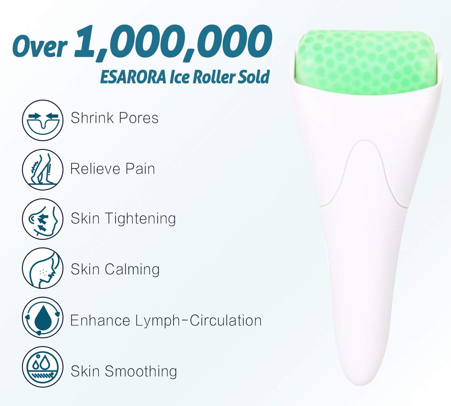 ESARORA Ice Roller for Face & Eye, Puffiness, Migraine, Pain Relief and Minor Injury, Skin Care Products