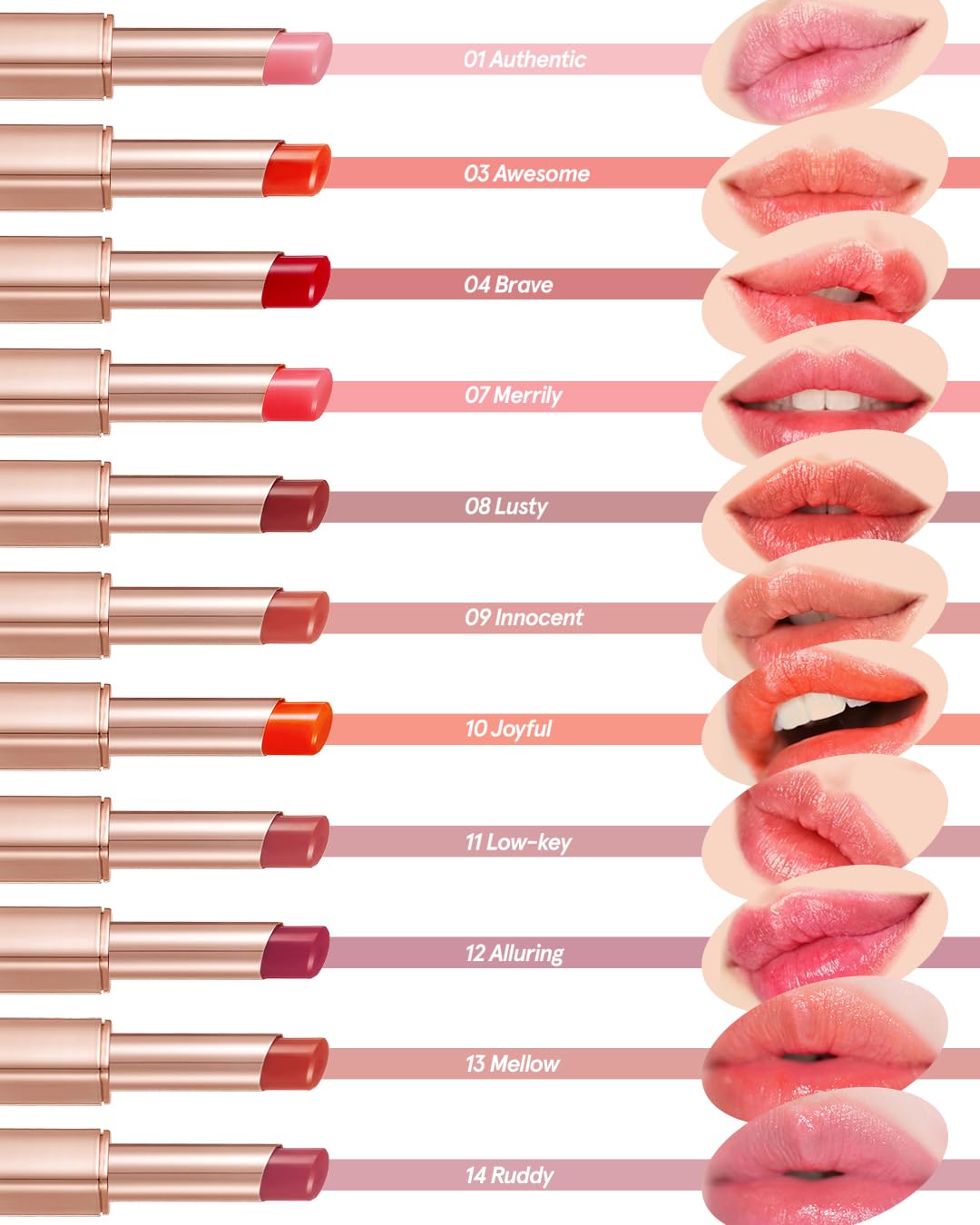 ATHÉ Authentic Lip Balm 01 AUTHENTIC (Tinted), Lightweight Wear & Plumping Lips without Stickiness, Moisturizing & Nourishing Plant-Based Vegan Chapstick for Dry, Petrolatum Free, Cruelty-Free