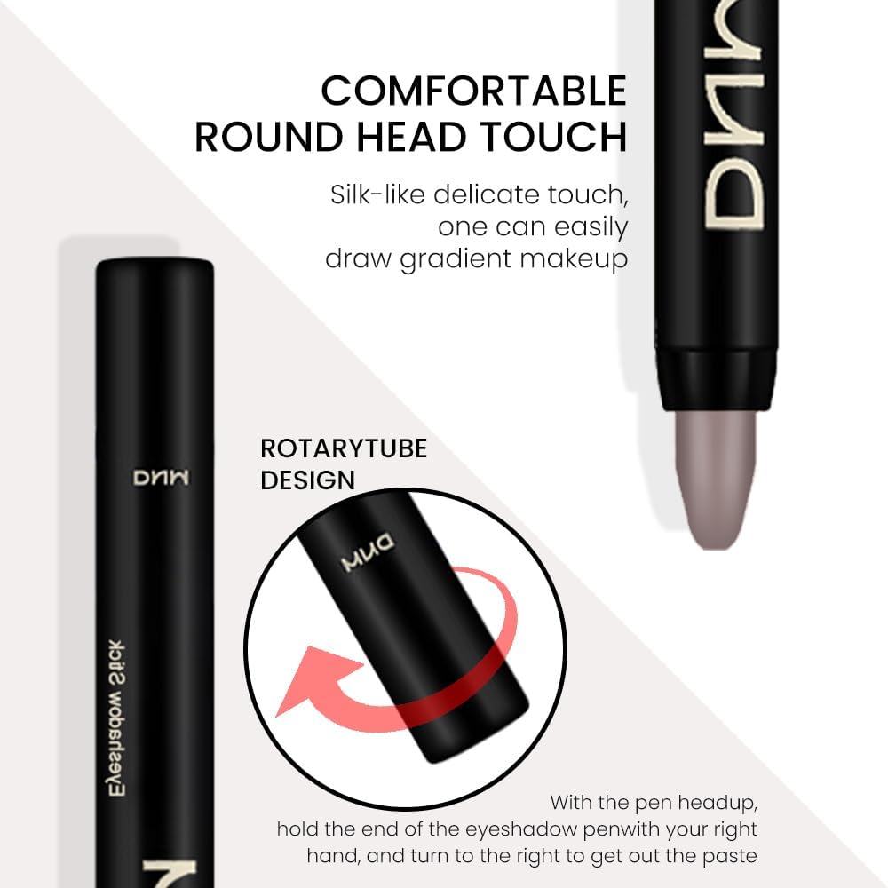 evpct 2Pcs Cream Eyeshadow Sticks Set for Eyes Waterproof, Stone Matte Eye shadow Stick Pencil Pen Bulk sombras en crema para ojos 22+22