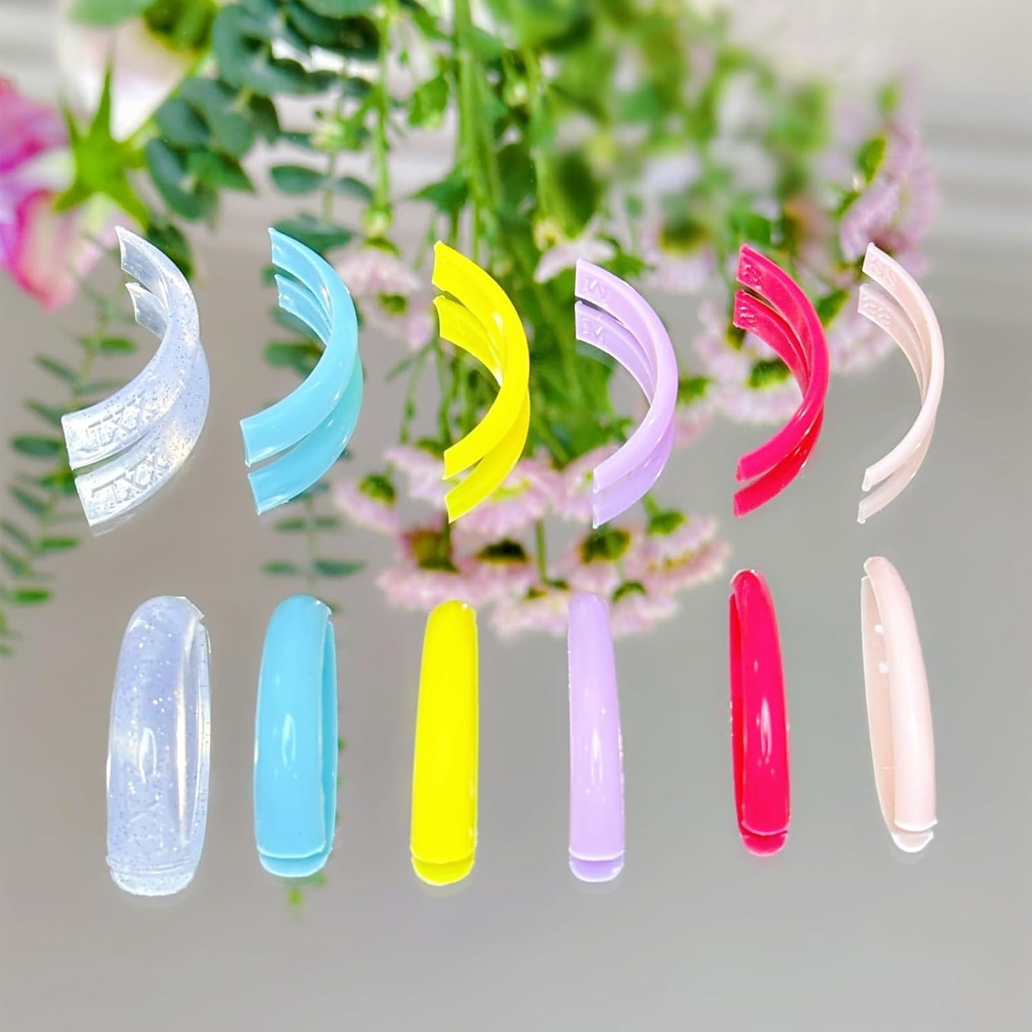 Eyelash Perm Pads Lash Lift Rods Lollipop Eyelash Perm Silicone Pads 6 Sizes Reusable Soft Lash Lift Pads Shield for Different Length Eyelashes Perfect Lifting (colorful)