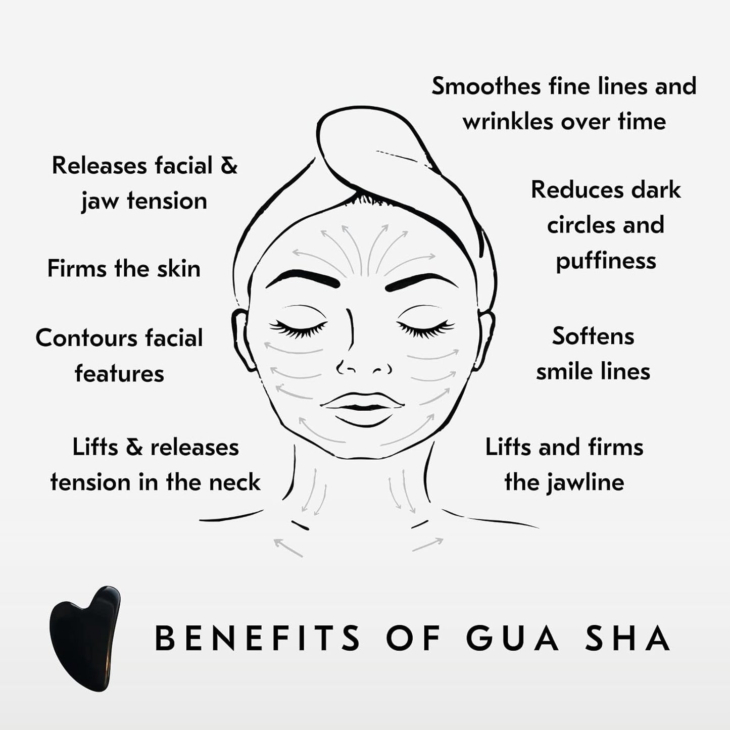 Mount Lai Obsidian Gua Sha Facial Tool – The Stone of Transformation – 100% Genuine Black Obsidian Stone Face Sculpting Tool for Lymphatic Drainage, Puffiness Reduction & Jaw Tension Relief