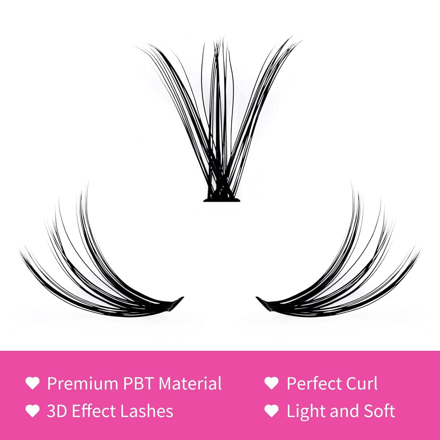 Lash Clusters Individual Lashes Cluster Mixed Tray Lash Clusters DIY Eyelash Extensions Individual Cluster Lashes Self-application at Home (30D+40D-0.07C,8-16mm)