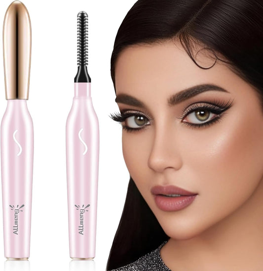 Heated Eyelash Curlers-Electric Eyelash Curler for Makeup Tools USB Rechargeable,Fast Heat up Within 10s - 24 Hours Long Lasting (Pink)