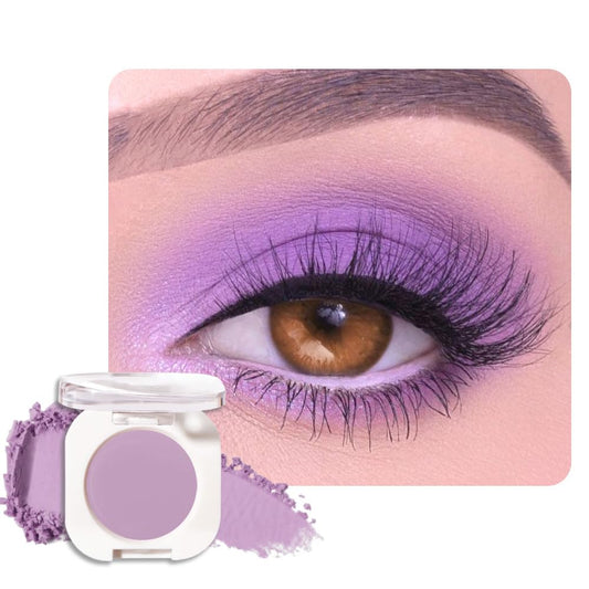Violet Purple Matte Eyeshadow Palette for Women, Single Monochrome Eye Shadow Makeup, Shiny Pressed Powder, Blendable Natural sombras para ojos, Holographic,Vegan,Travel -31