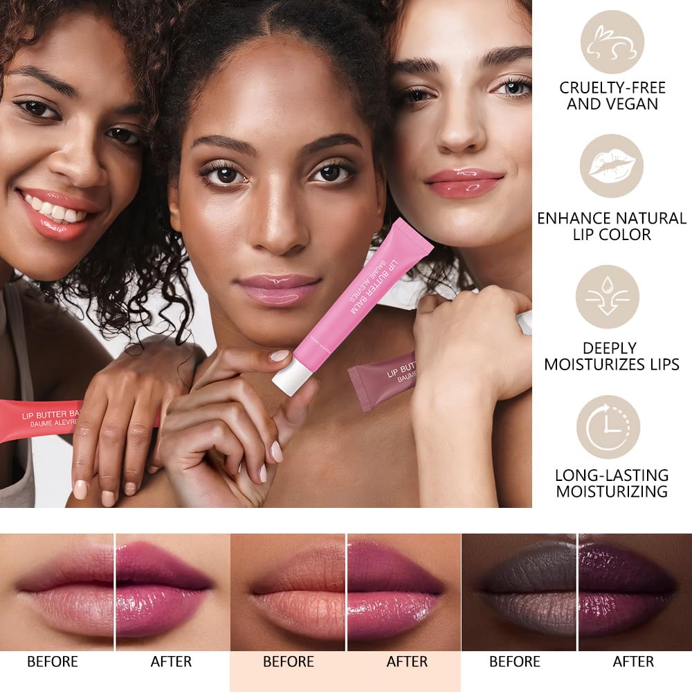 1Pcs Tinted Lip Balm Serum Makeup, Squeeze Hydrating Tint Lips Balms Serum Cosmetic, Women Care Glossy Nourishing Plumping Lip Stain Gloss Lipstick, Suitable for dry lips, Long-Lasting Color 06