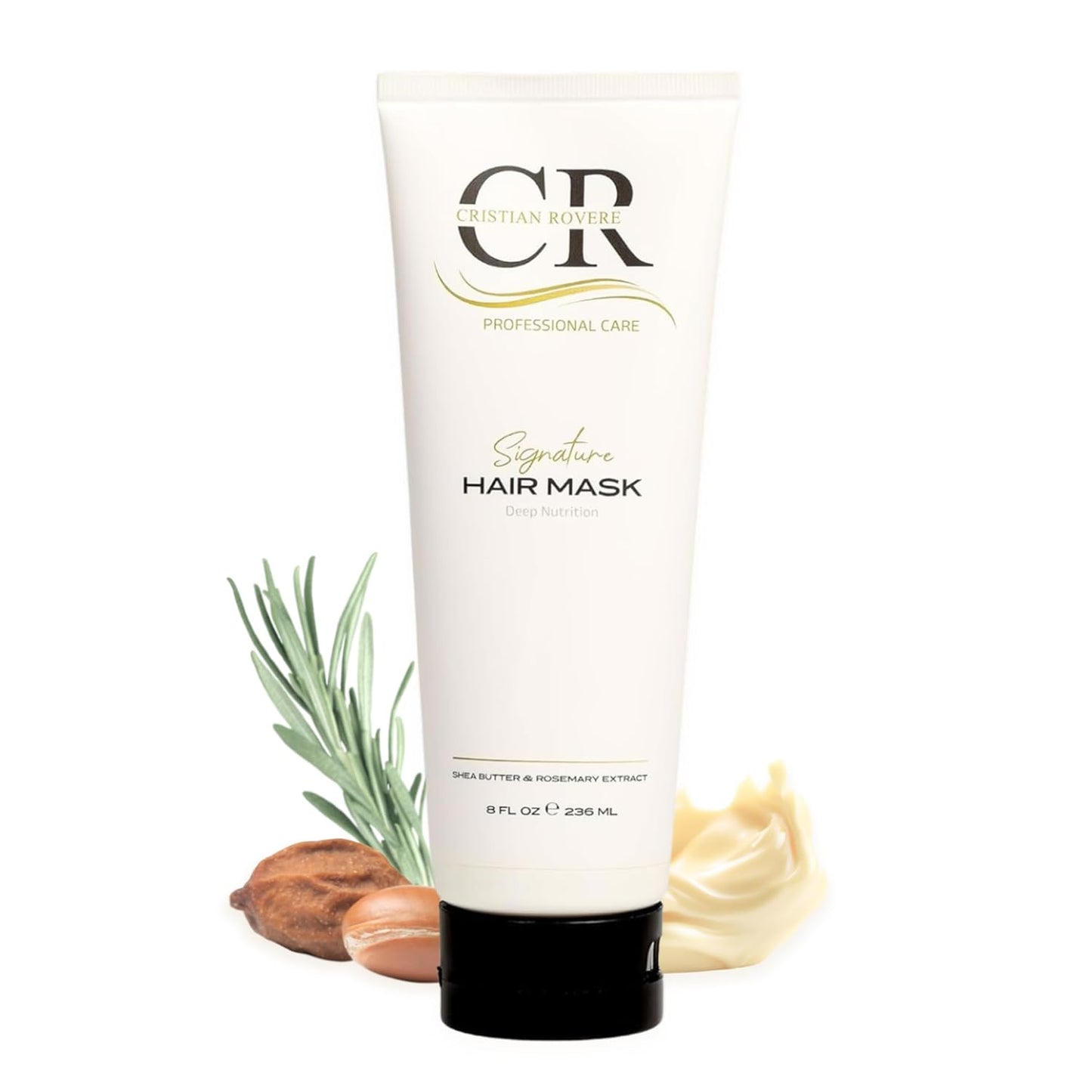 Cristian Rovere - Signature Hair Mask - Deep Conditioning Hair Mask Infused with Shea Butter & Rosemary Extract - Nourishing Hair Treatment for Dry & Damaged Hair - Paraben Free - 8 Fl Oz
