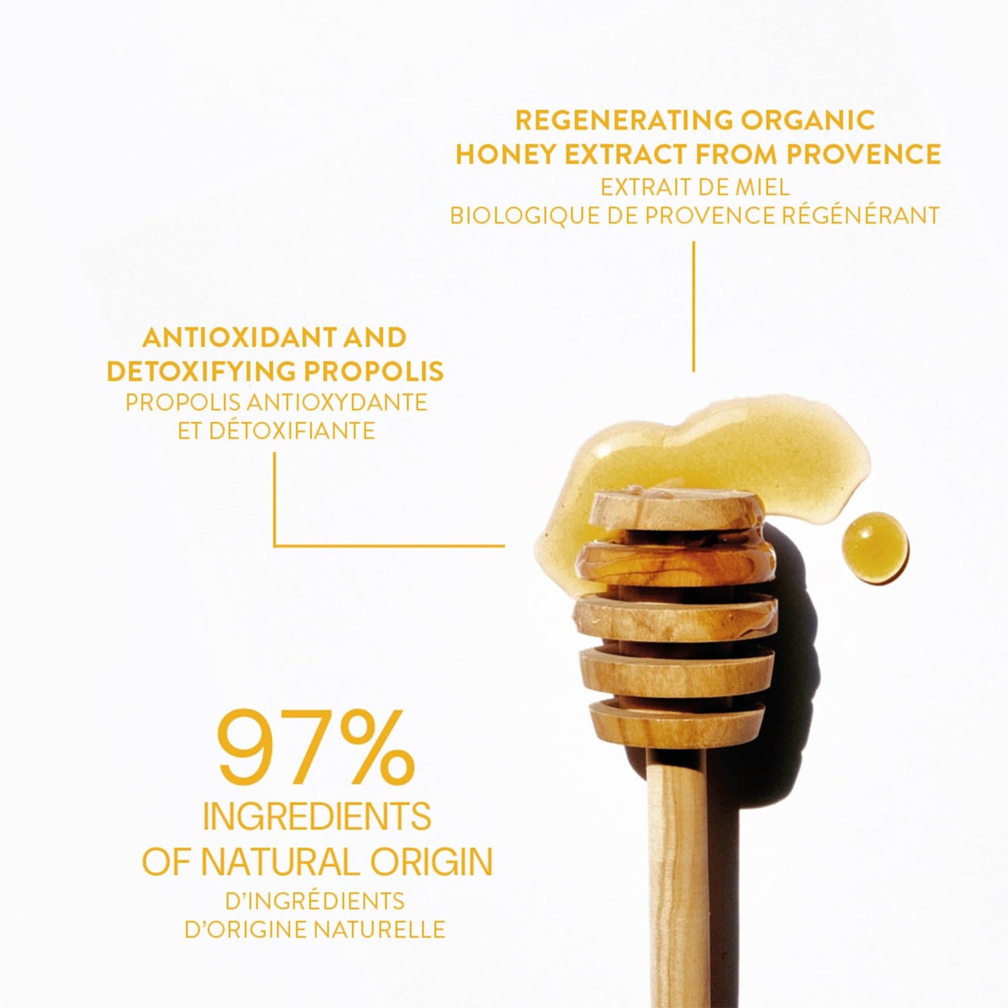 Panier des Sens - Honey Lip Balm for women - Shea butter & Honey - Lip care products - Made in France & 99% Natural Ingredients - Lip moisturizer Nourishing for Dry Lips - 0.5Floz/15ml