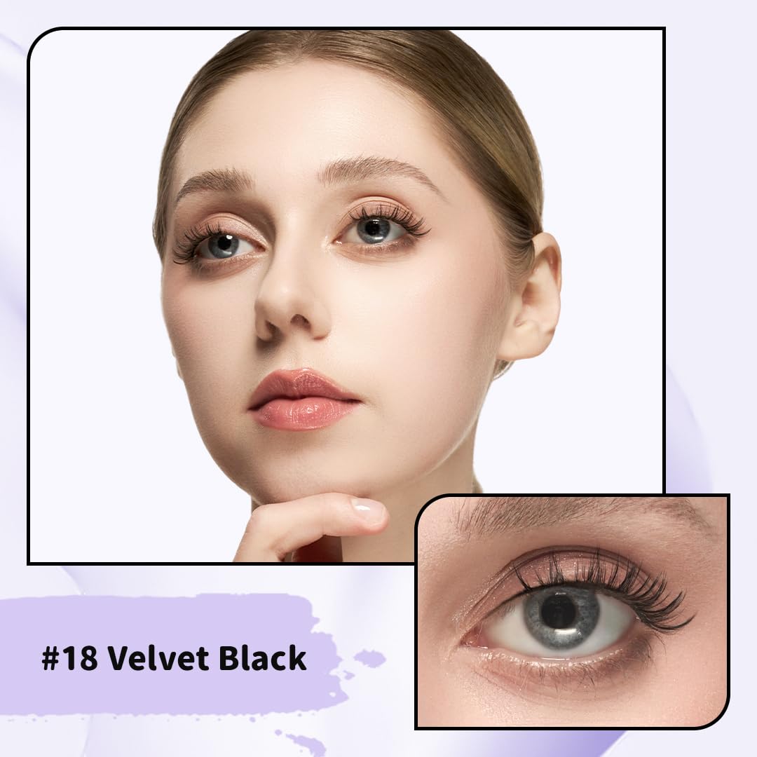 Soft Magnetic Eyelashes Kit with Applicator, No.18 Velvet Black BearisBug, Reusable Glue-free Wispy Magnetic Lashes, Cruelty-free False Lashes, Waterproof, Lightweight, Suit for Heavy Makeup