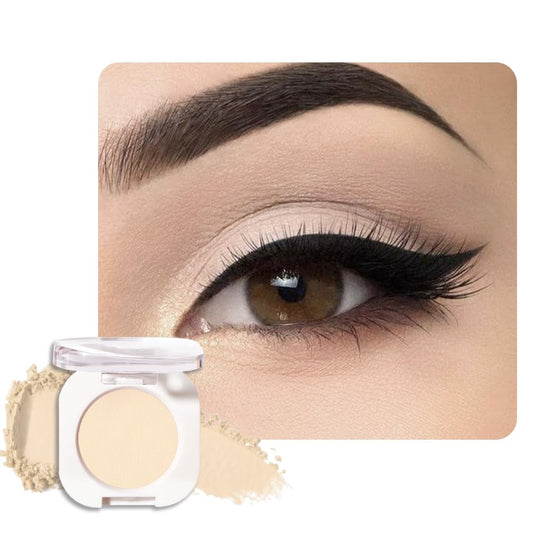 Smoky Beige Matte Eyeshadow Palette for Women, Single Monochrome Eye Shadow Makeup, Shiny Pressed Powder, Blendable Natural sombras para ojos, Holographic,Vegan,Travel -17