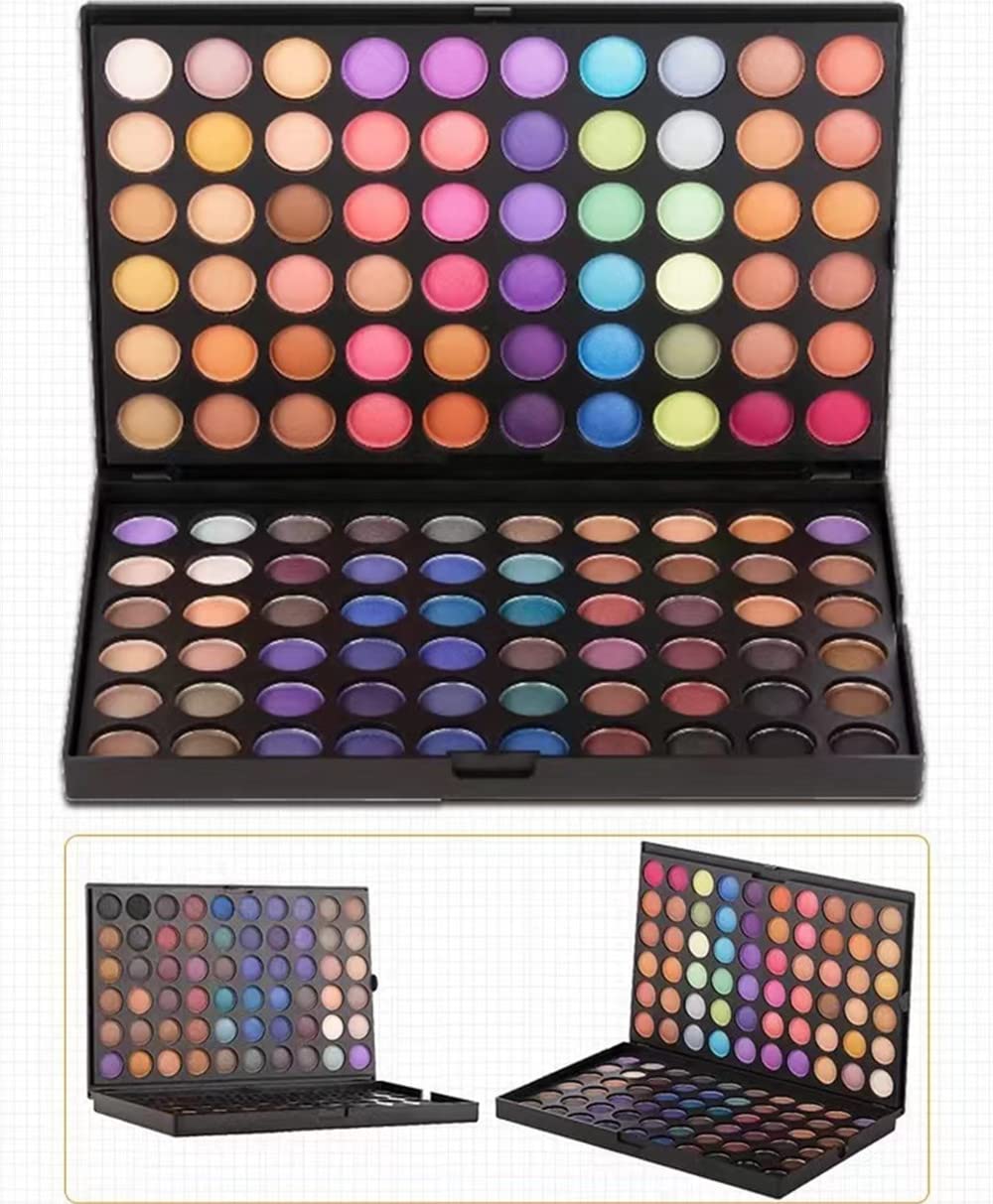 120 Colors Highly Pigmented Eye Makeup Palette,Spotlight Eyeshadow Palette Natural Colors Make Up Eye Shadows Long Lasting Waterproof Eye Shadow Cosmetics Gift Kit
