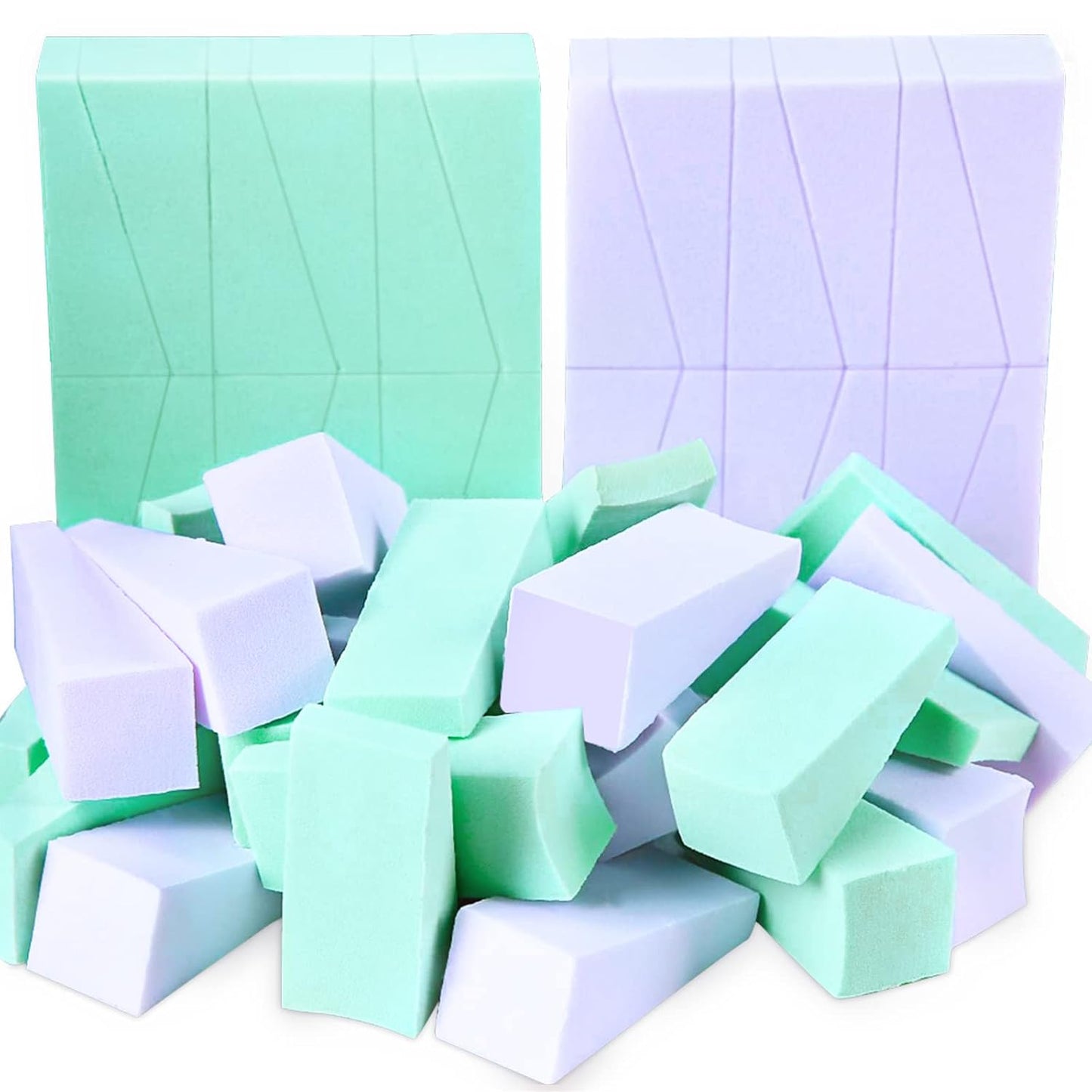 Teenitor Makeup Sponge Mini Applicator Wedges, 48 Pieces Cosmetic Wedges Beauty Blender Sponges, Wedge Beauty Sponge Disposable Makeup Applicator For Foundation Liquid Cream Latex Free