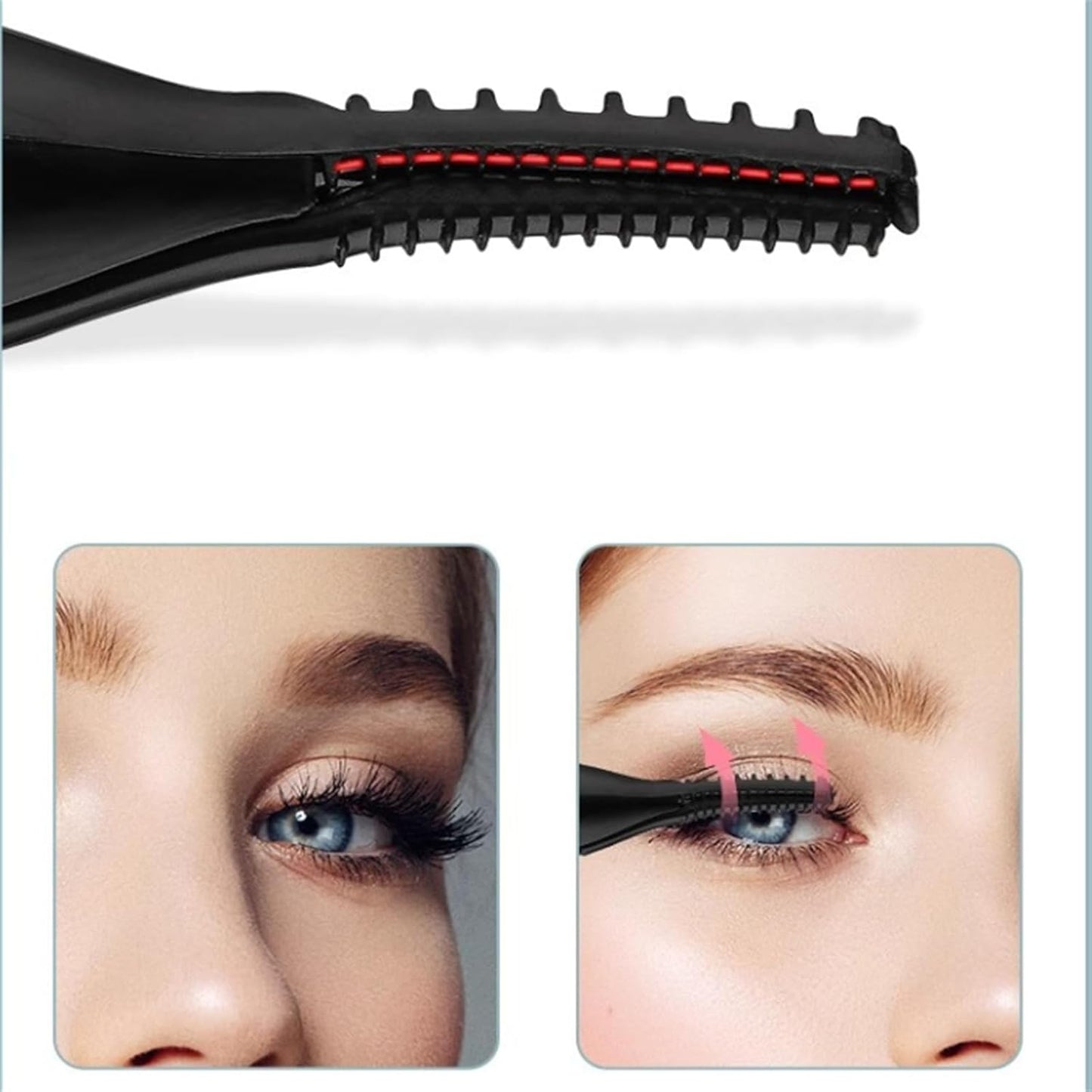 Caedralash Eyelash Curler, New Heated Eyelash Curler, Portable Heated Eyelash Curler, Mini Natural Eyelash Tool, Electric Eyelash Curler, Natural Curling, Smart Temperature Control