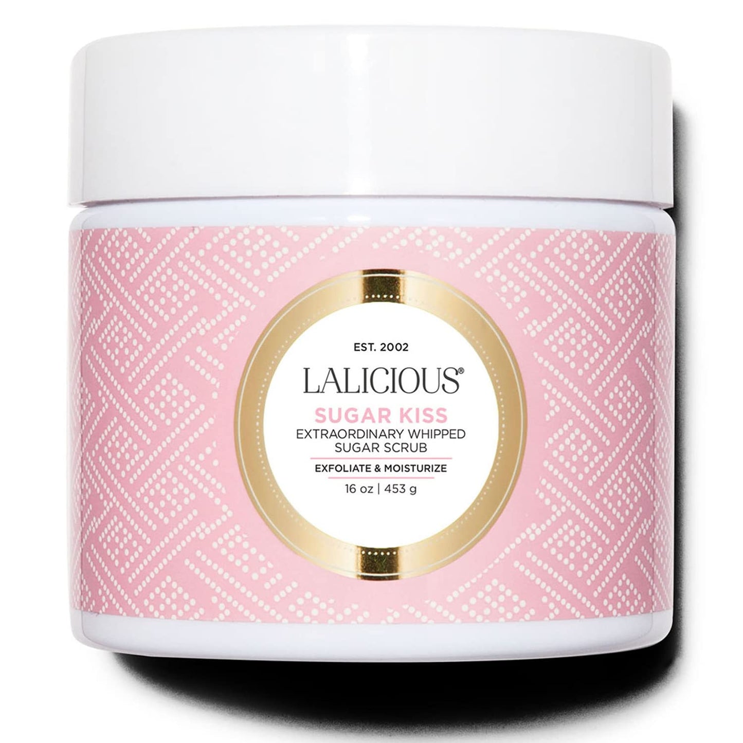 LALICIOUS Extraordinary Sugar Kiss Sugar Scrub, Exfoliating Body Scrub with Coconut Oil & Honey, Moisturizing Body Exfoliator for Glowing Radiant Hydrating Skin, Zero Greasy, No Parabens - 16oz