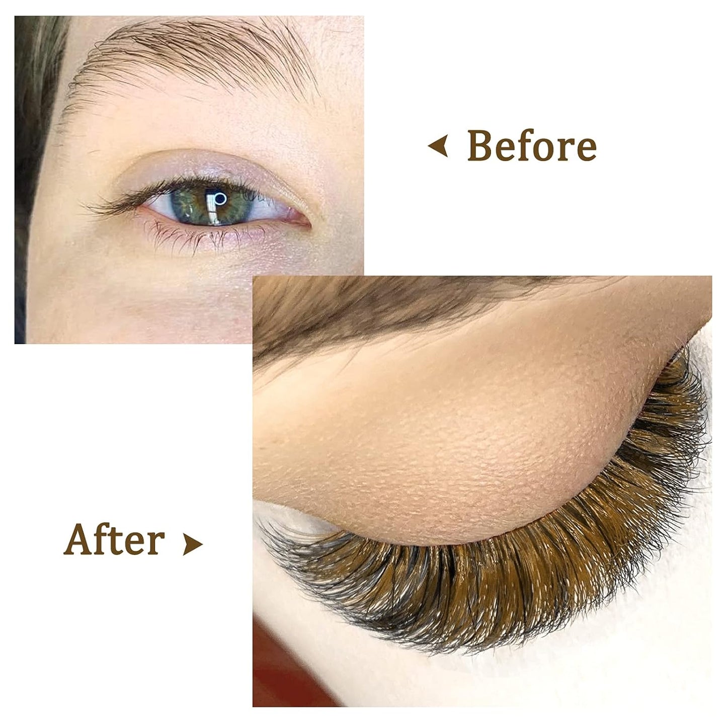 Colored Lash Extensions Easy Fan Volume Lashes Brown Lash Extensions 0.07 C Curl 9-16mm Mixed Tray 3D 5D-20D Rapid Blooming Flower Self Fanning Mega Volume Eyelash Extensions (Brown .07 C 9-16mm)