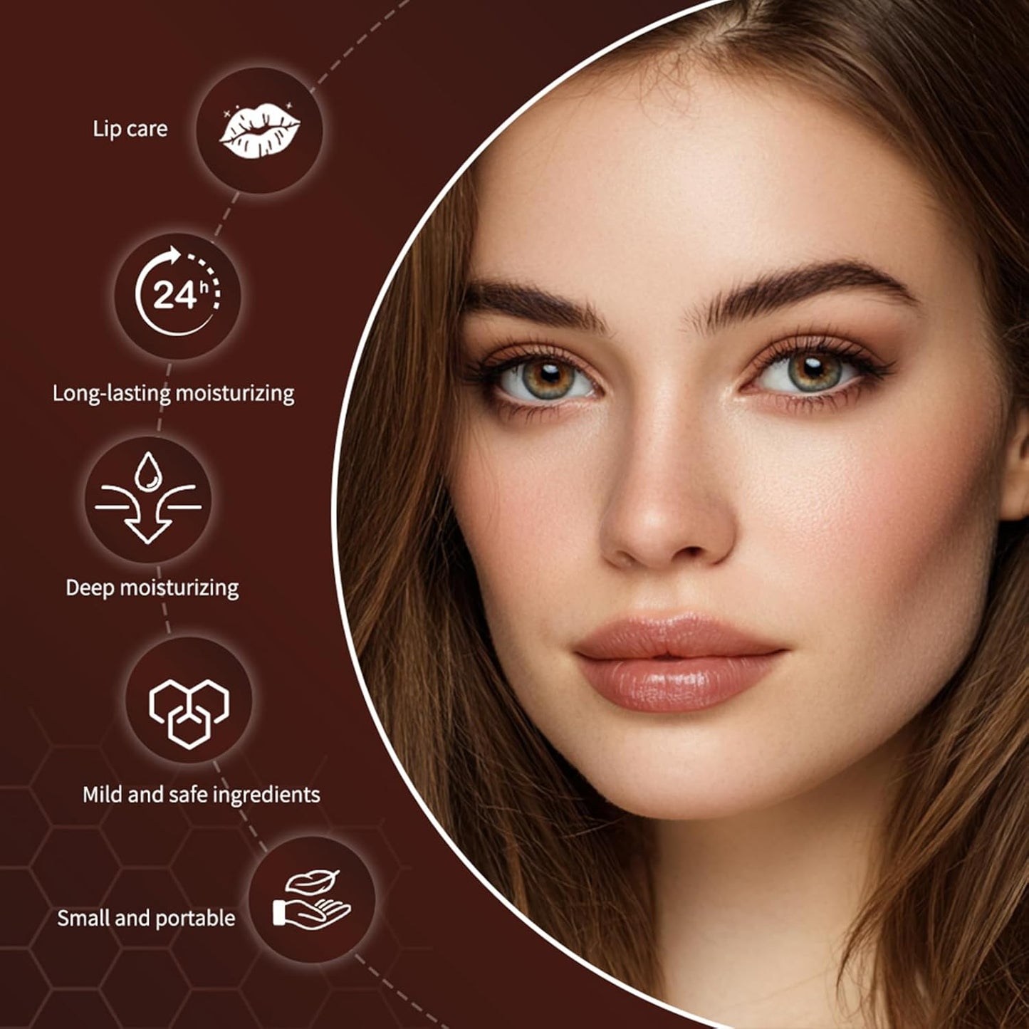 Black Honey Lip Balm, Lip Tinted, Moisturizing Lip Care for Soft Smooth Lips, Long Lasting Hydration, Natural Ingredients Nourishing Formula for Dry Lips (Black*Pink, Large)