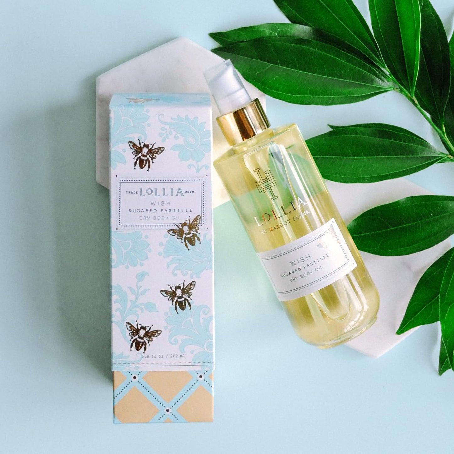 LOLLIA Wish Dry Body Oil, 6.8 Fl. Oz. – Sugared Pastille – Women’s, Scented, Moisturizing, Dry Body Oil for Women, For All Skin Types