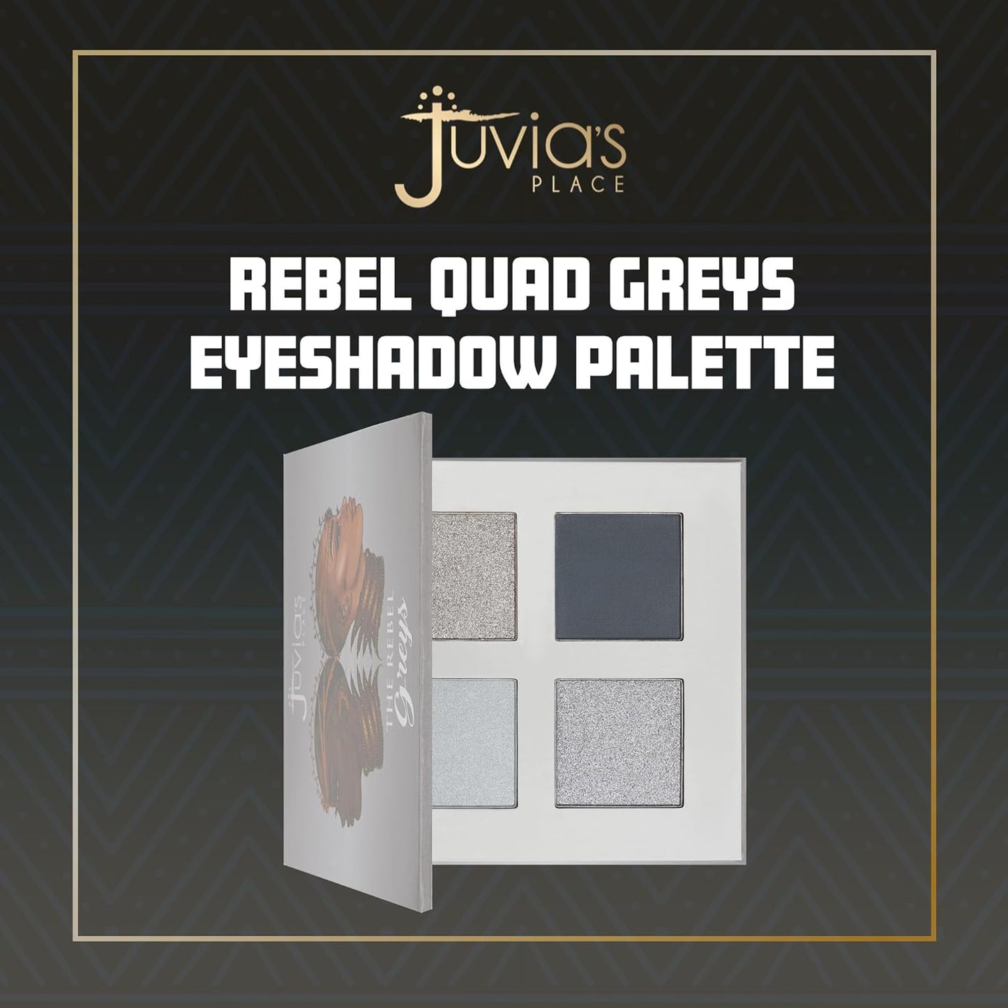 Juvia's Place Rebel Quad Grey Eyeshadow Palette - Professional Eye Makeup, Pigmented Eyeshadow Palette, Makeup Palette for Eye Color & Shine, Pressed Eyeshadow Cosmetics, Shades of 4