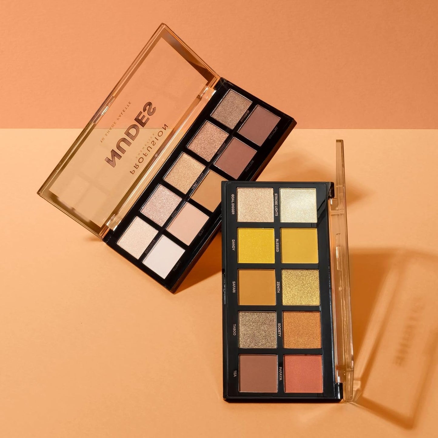 Profusion Cosmetics 10 Shade Eyeshadow Palette - High Pigmented Multi-Finish Colors, Vegan & Cruelty-Free, Create Stunning Looks On-the-Go - Travel-Friendly & Versatile Makeup, Citrine