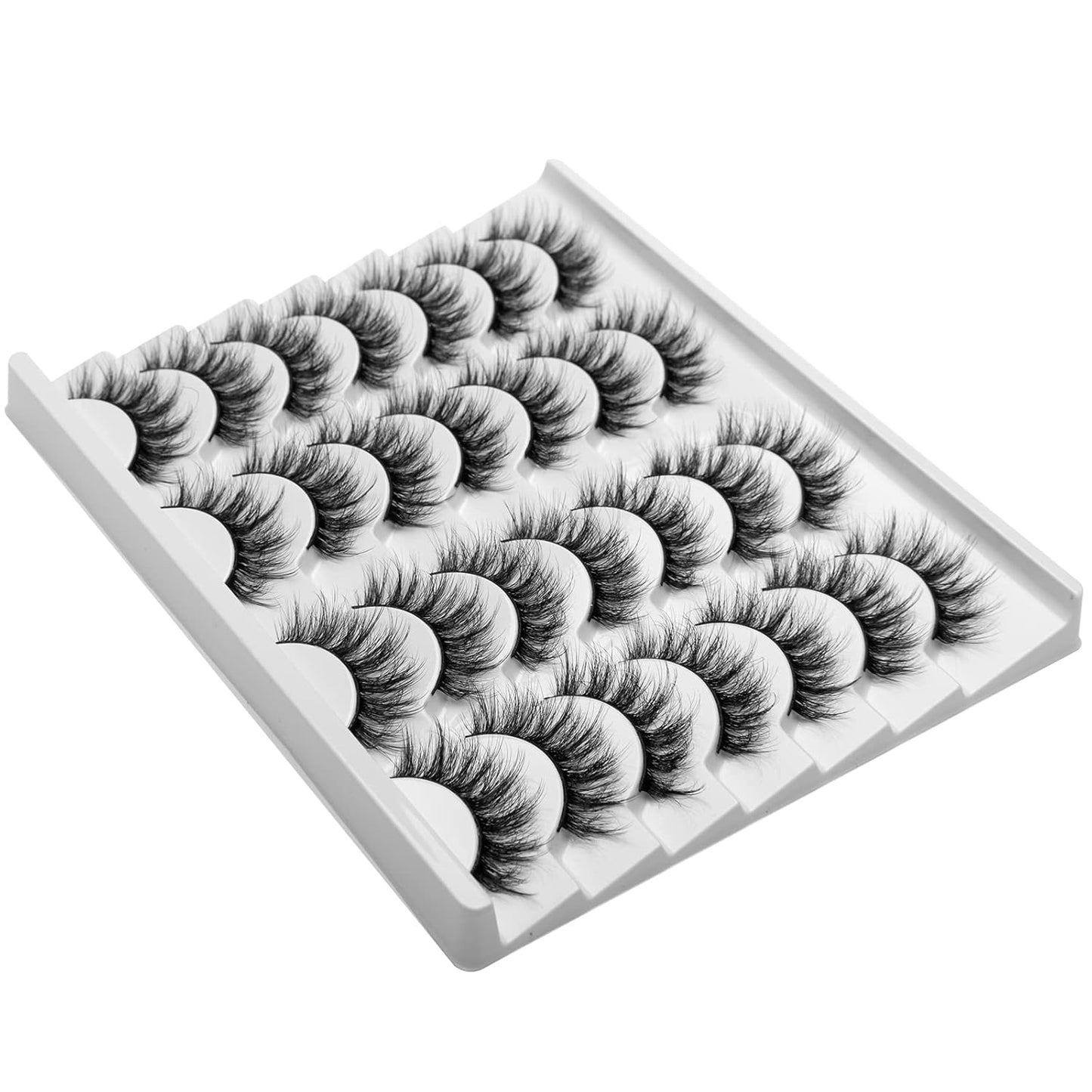 Fake Lashes False Eye Lashes Mink False Eyelashes Natural Cat Eye Lashes Fluffy Fake Eyelashes 16MM Lashes A25