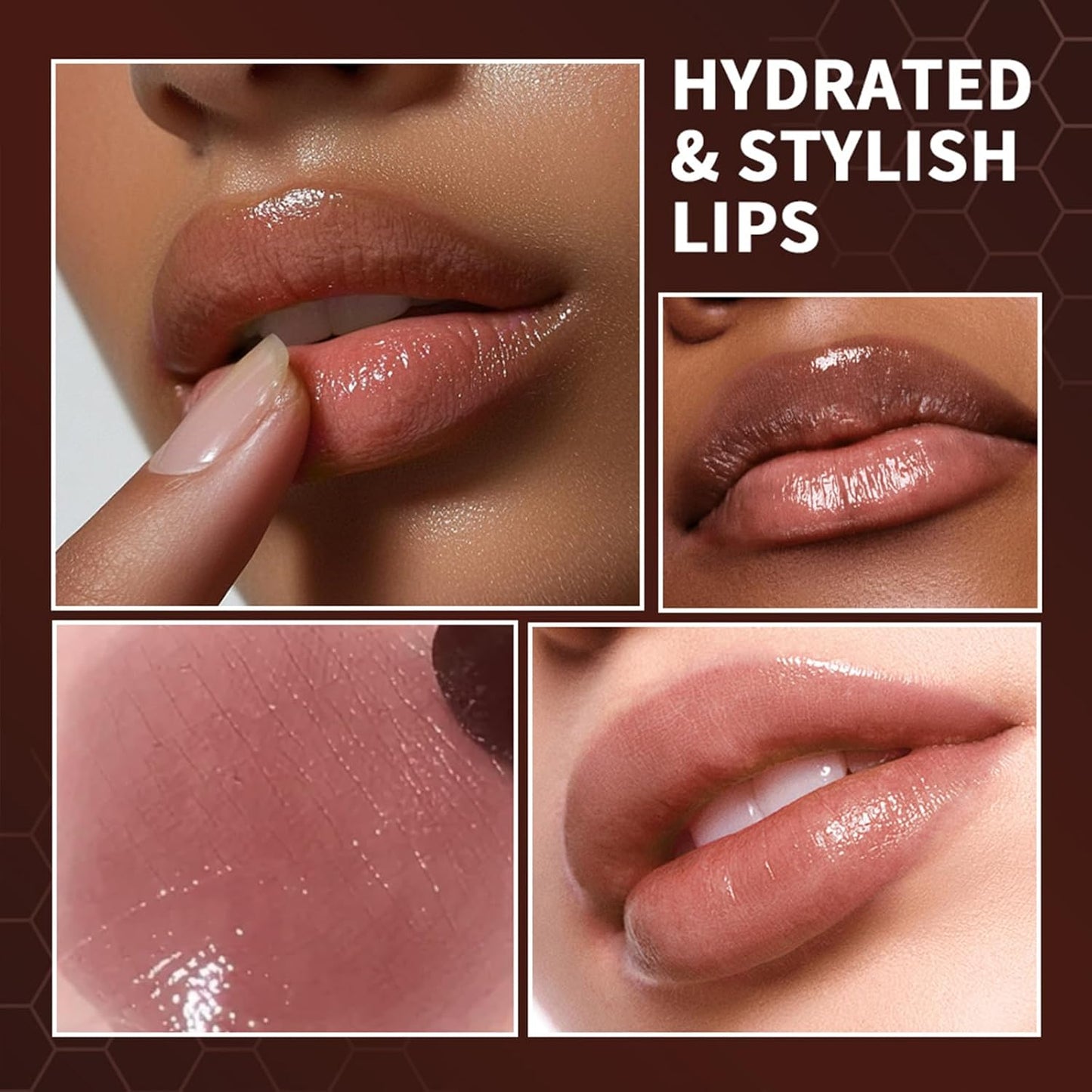 Black Honey Lip Balm, Lip Tinted, Moisturizing Lip Care for Soft Smooth Lips, Long Lasting Hydration, Natural Ingredients Nourishing Formula for Dry Lips (2PCS Black Honey, Large)