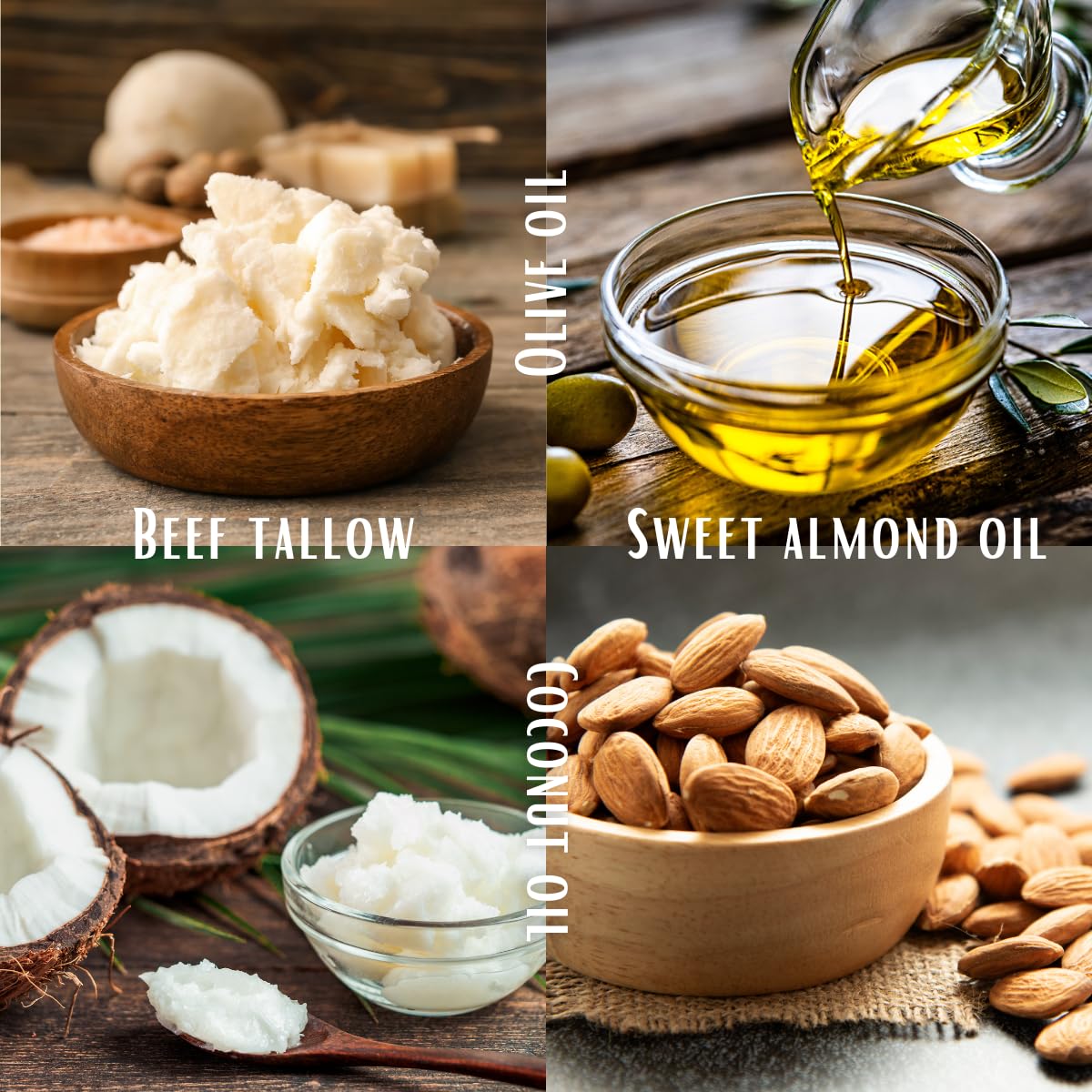 Greek Yogurt & Honey Tallow Soap Bar - Cold pressed handmade natural soap bars for face & body | Charcoal, Lavender, Oat & Honey, Castor Oil & Ginger, Goat Milk for Men and Women, 5 oz (pack of 5)