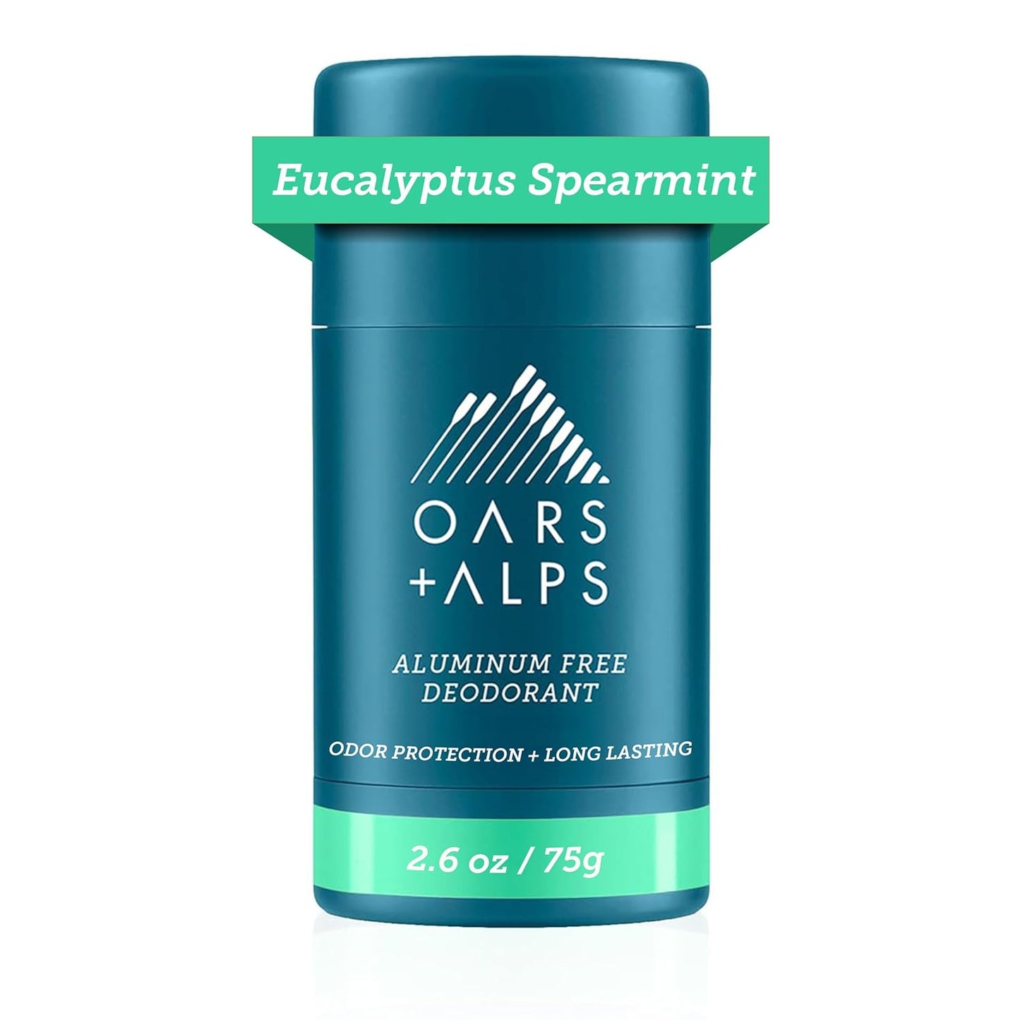 Oars + Alps Aluminum Free Deodorant for Men and Women, Dermatologist Tested and Made with Clean Ingredients, Vegan, Eucalyptus Spearmint, 1 Pack, 2.6 Oz
