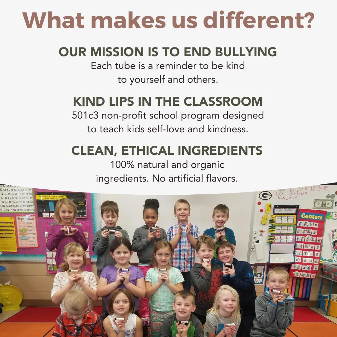 Kind Lips Georgia Peach Lip Balm 2-Pack - USDA Organic, Natural Chapstick Alternative for Dry Lips | Gluten-Free, Cruelty-Free