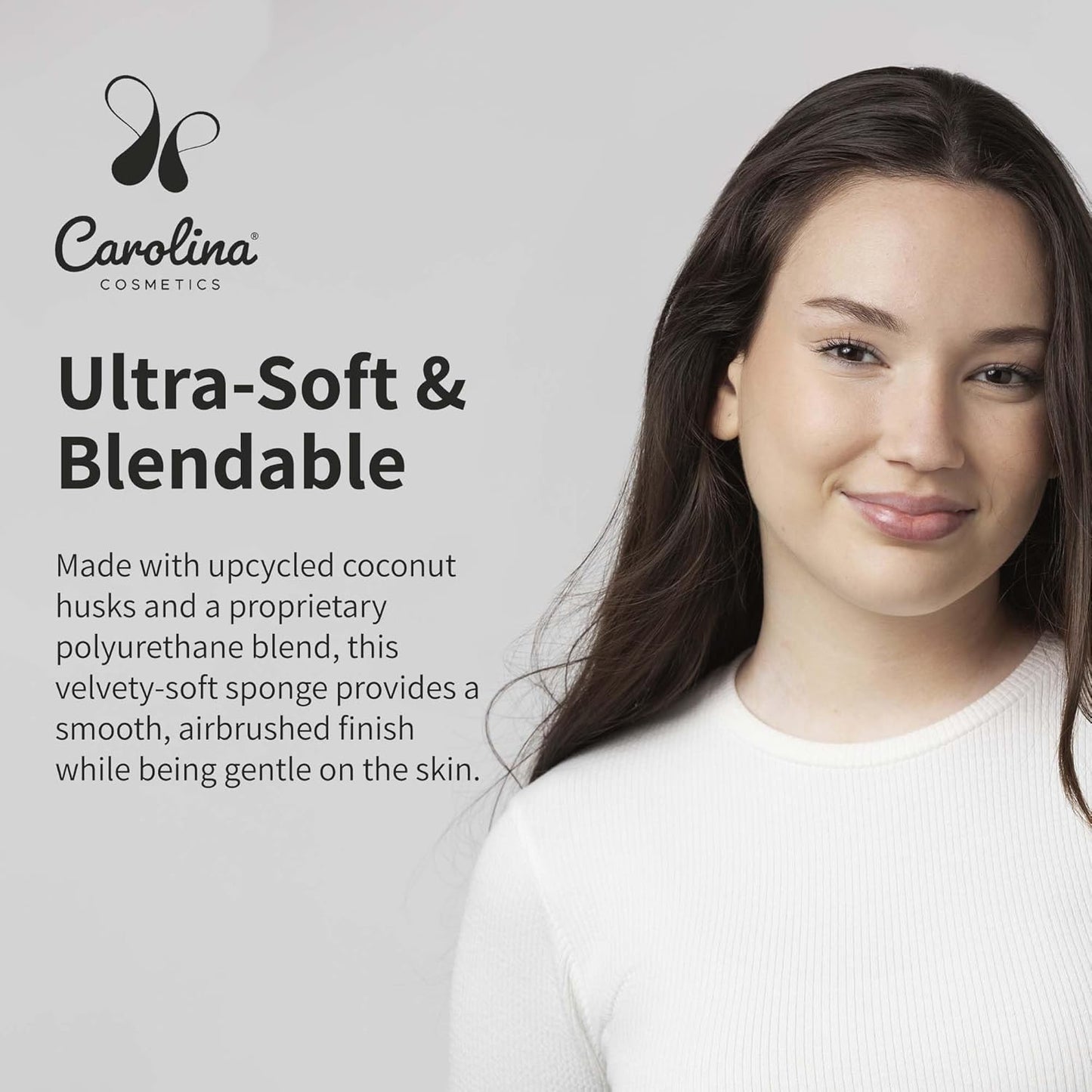 Beauty Blender, Plant-Based Makeup Sponge - Soft, Reusable, Latex-Free, Made with Coconut Husk Powder for Foundation & Concealer